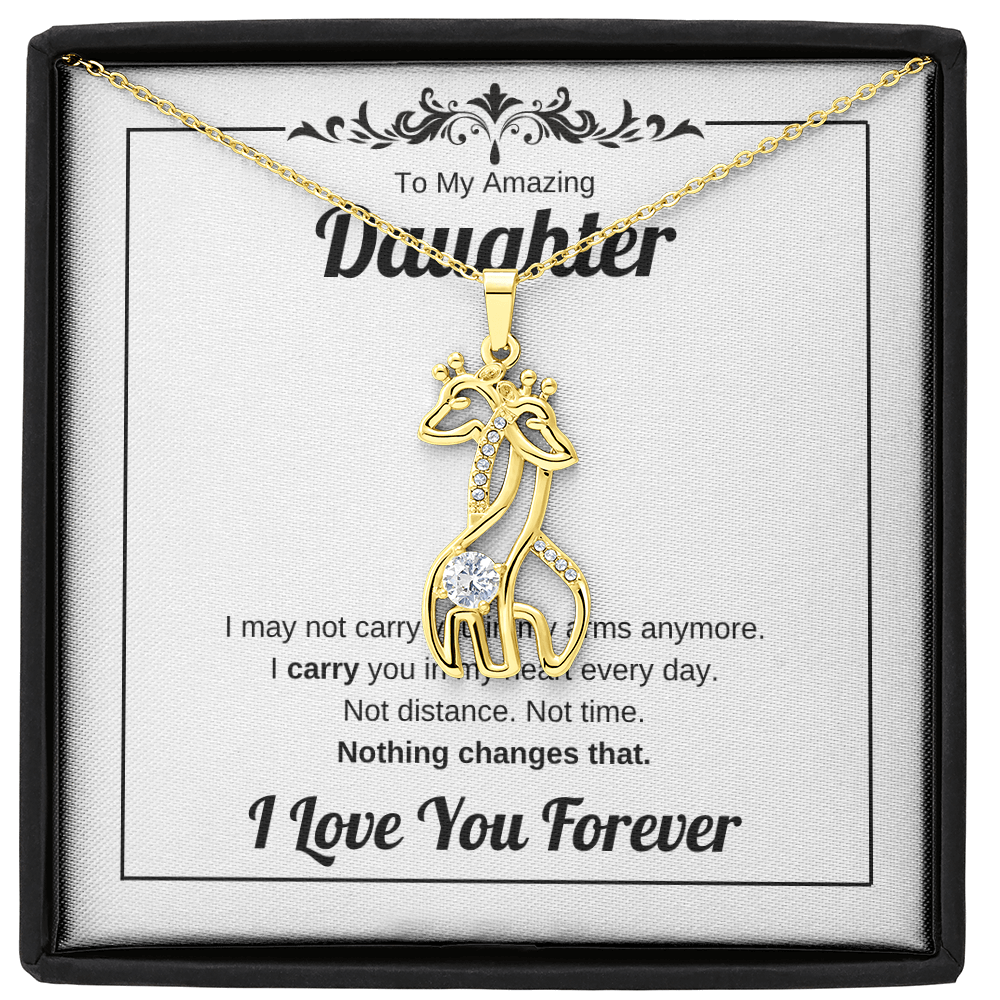 Carry You In My Heart | Giraffe Necklace for Daughter