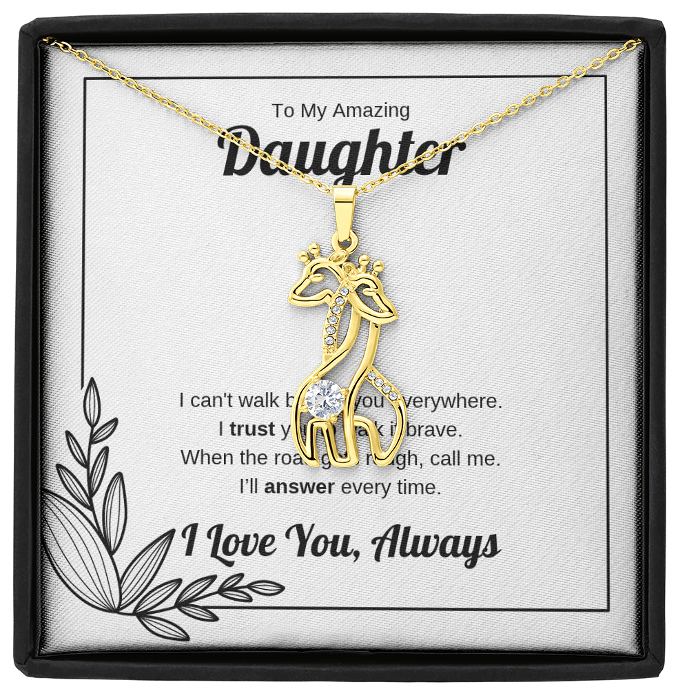 Walk It Brave | Giraffe Necklace for Daughter