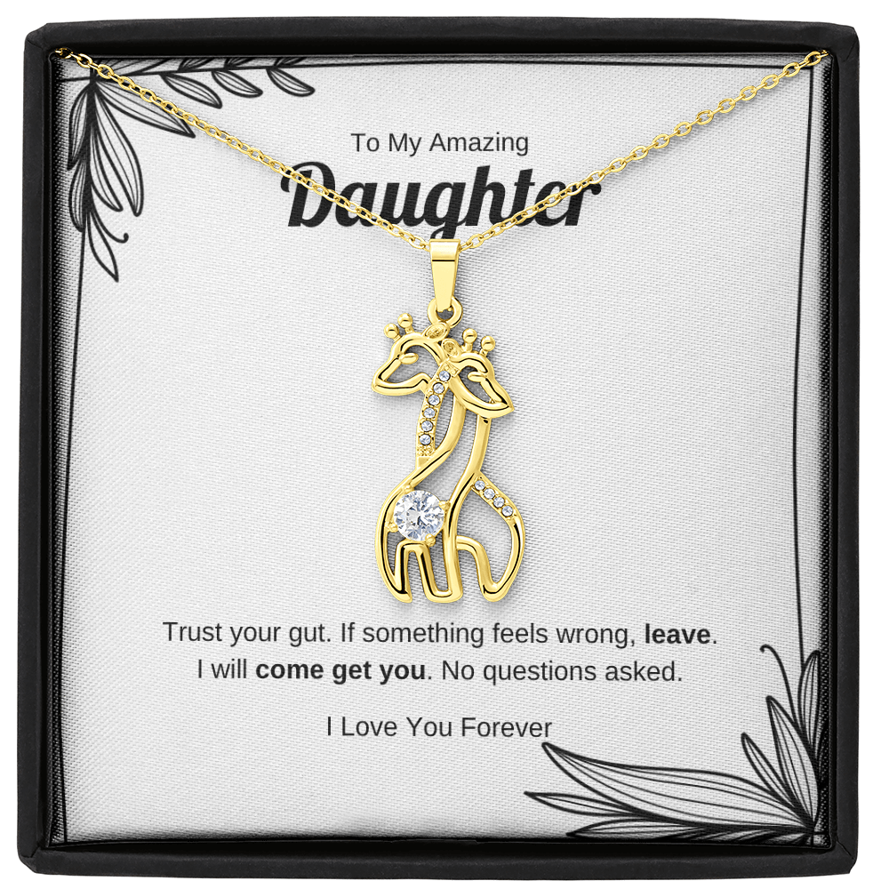 Trust Your Gut | Giraffe Necklace for Daughter