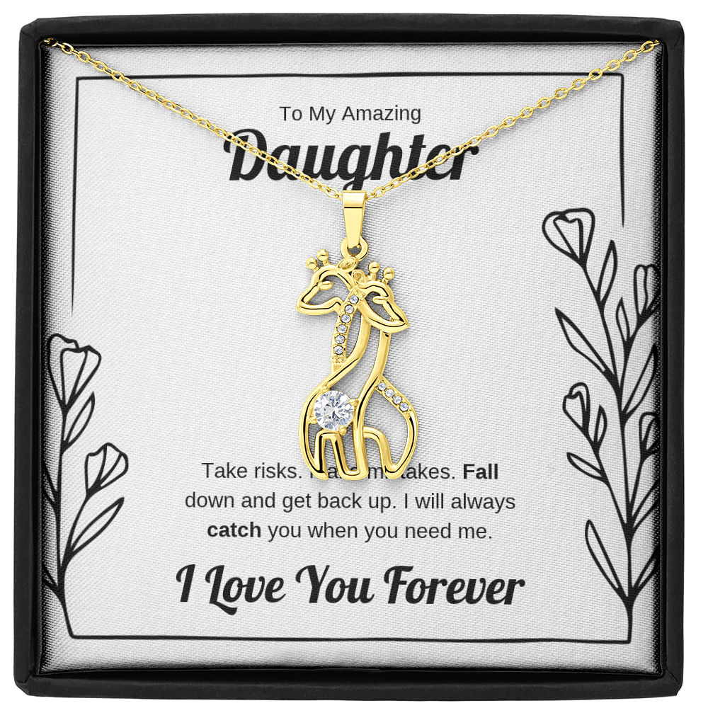 I Will Catch You | Giraffe Necklace for Daughter