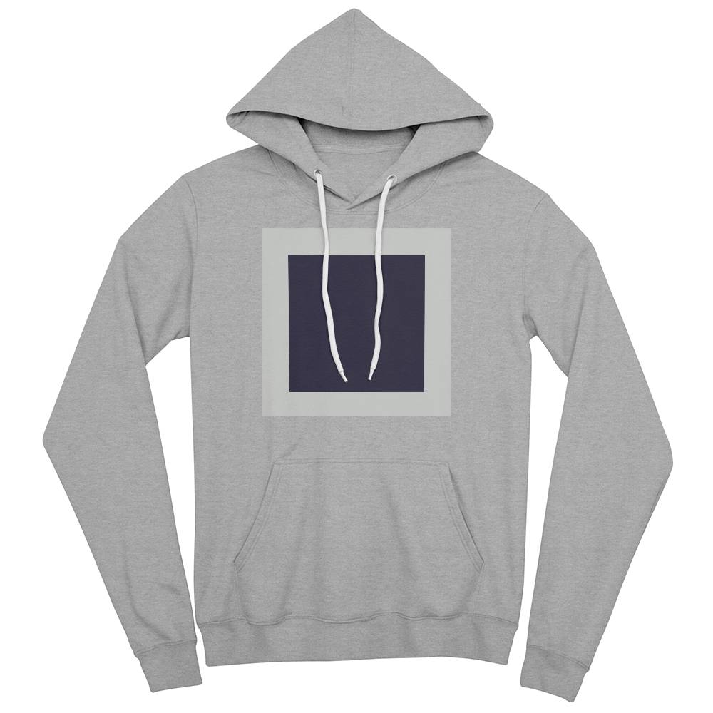 Black Suprematic Square (1915) on a hoodie