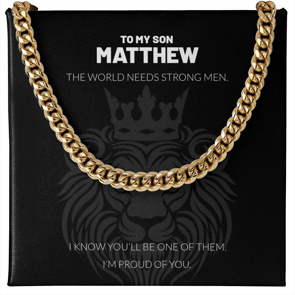 Personalized Graduation Necklace for Son – Cuban Link Gift