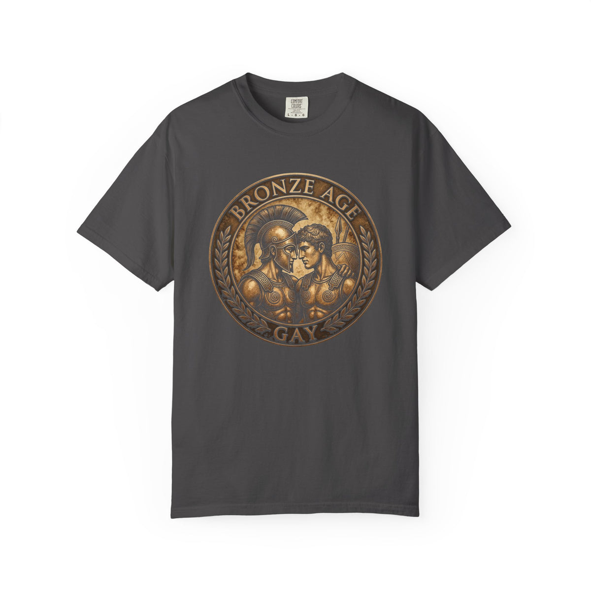 Bronze Age Gay Shirt | Spartan Warrior Pride Tee | Ancient Greek Mythology Graphic T-Shirt | Comfort Colors Unisex Tee