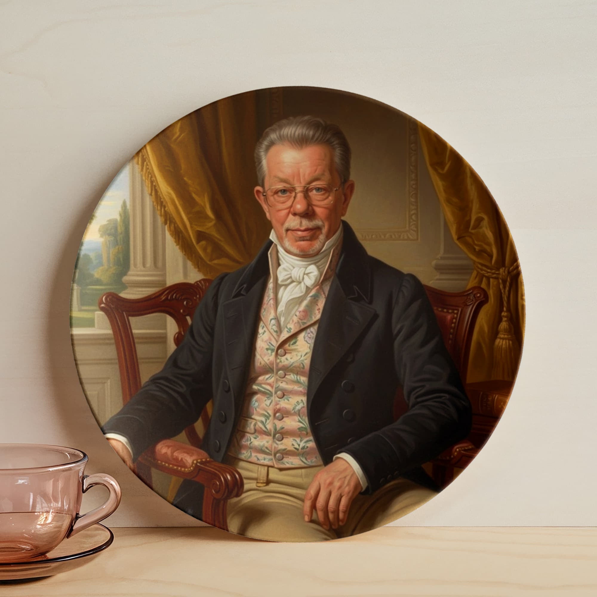 Regency Era Portrait in Gentlemen's Attire - 10” Plate