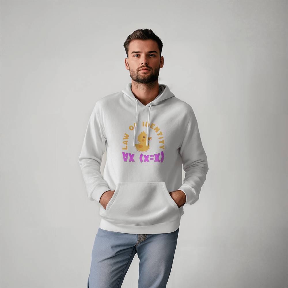 Law of Identity Duckie on a hoodie