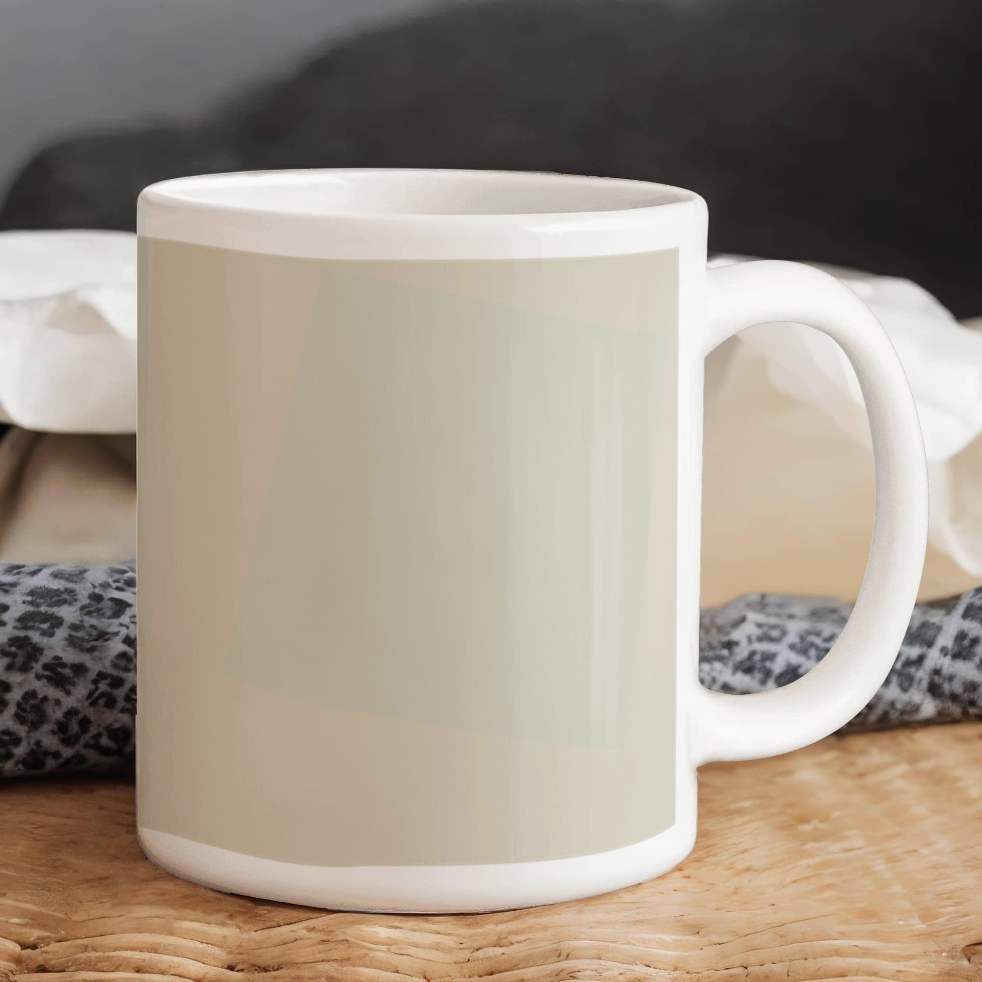 Suprematist Composition: White on White (1918) on a white mug