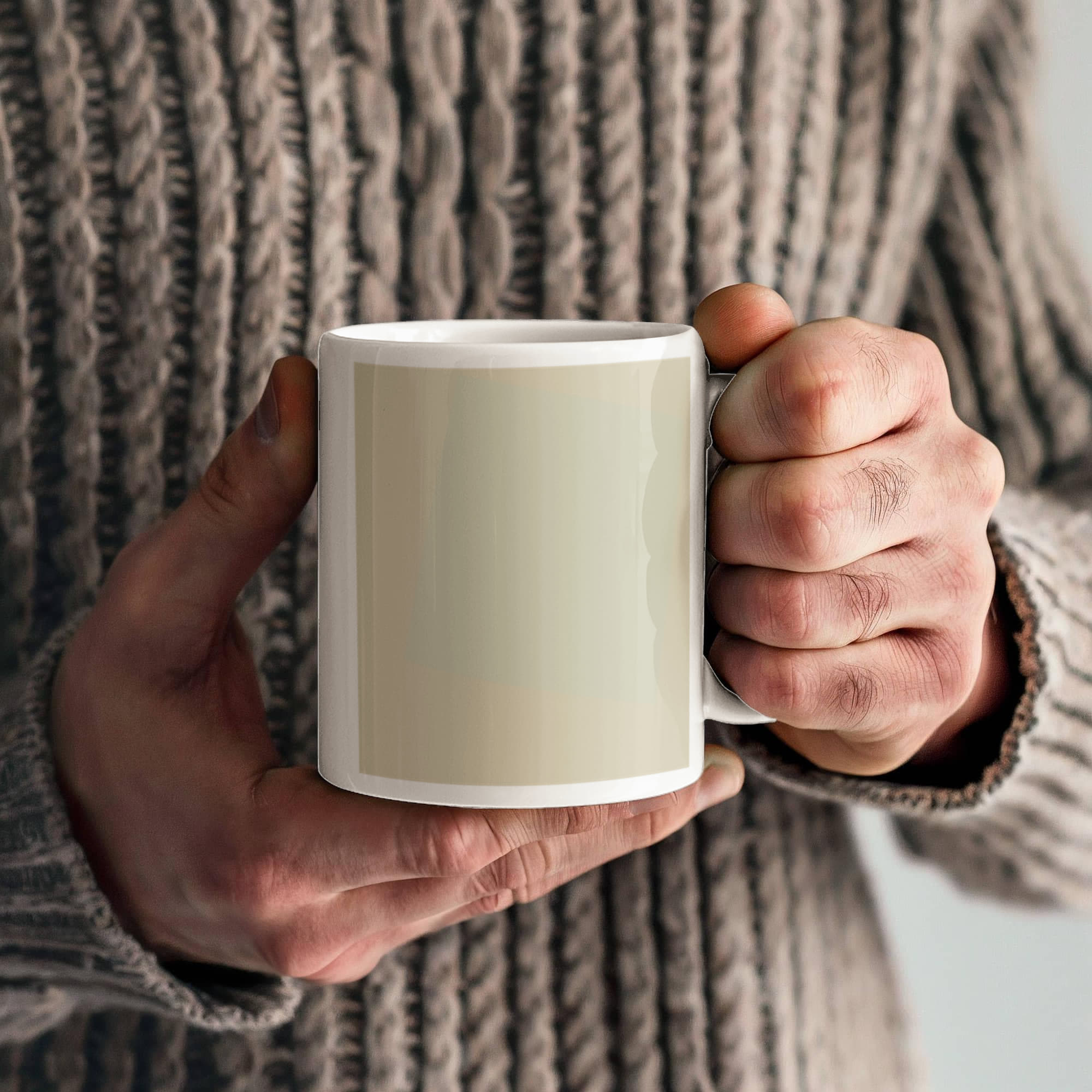 Suprematist Composition: White on White (1918) on a white mug