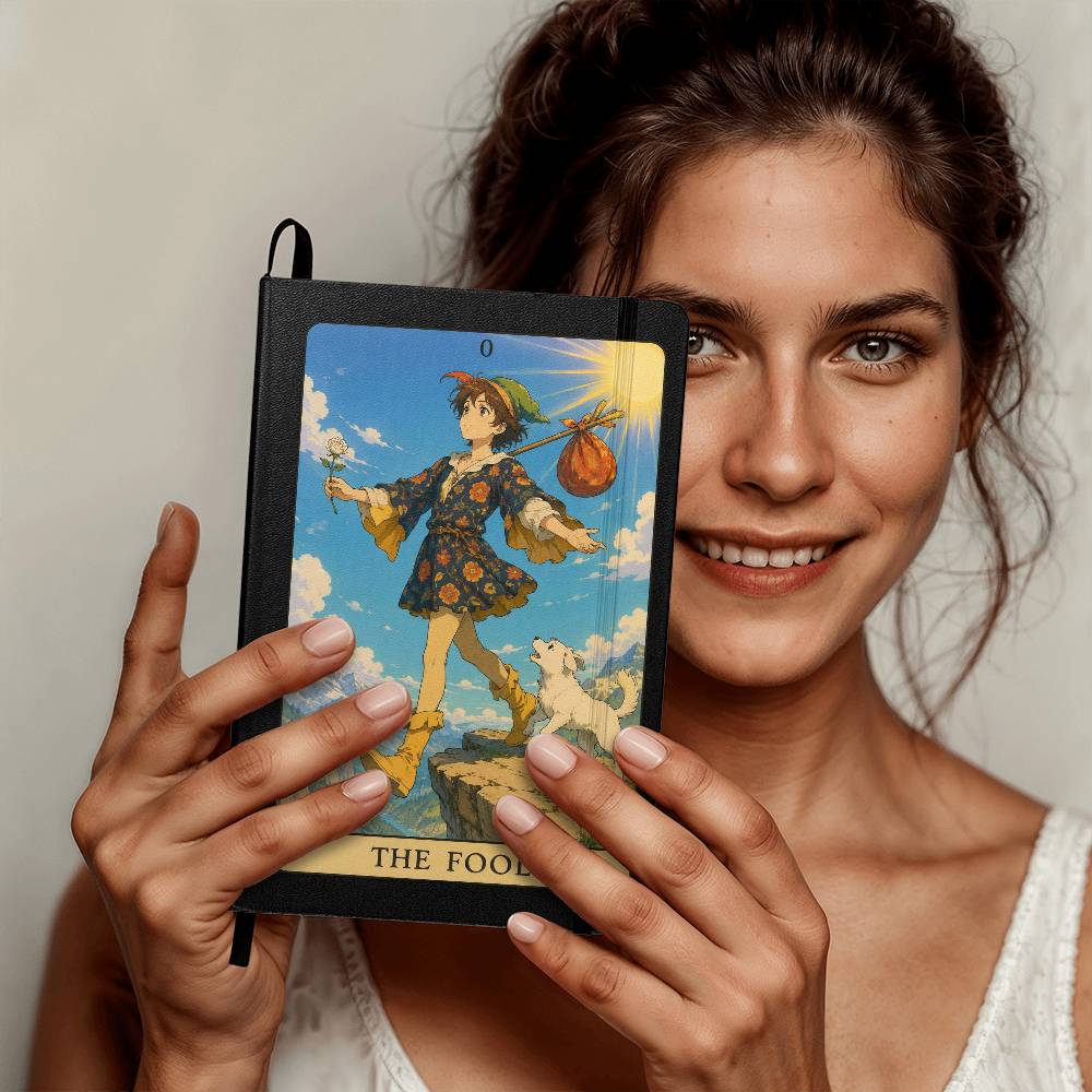 The Fool Tarot Journal – Hardcover Lined Notebook for New Beginnings, Creativity & Daily Reflection