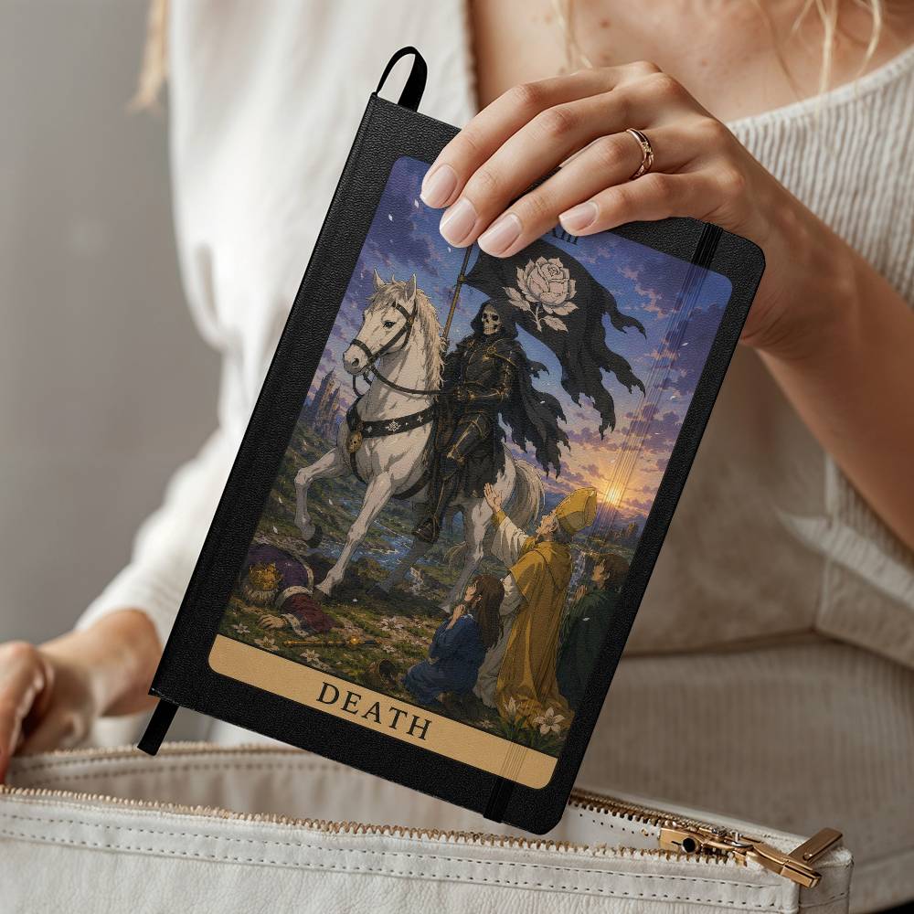Death Tarot Journal – Hardcover Lined Notebook for Transformation, Shadow Work & New Beginnings