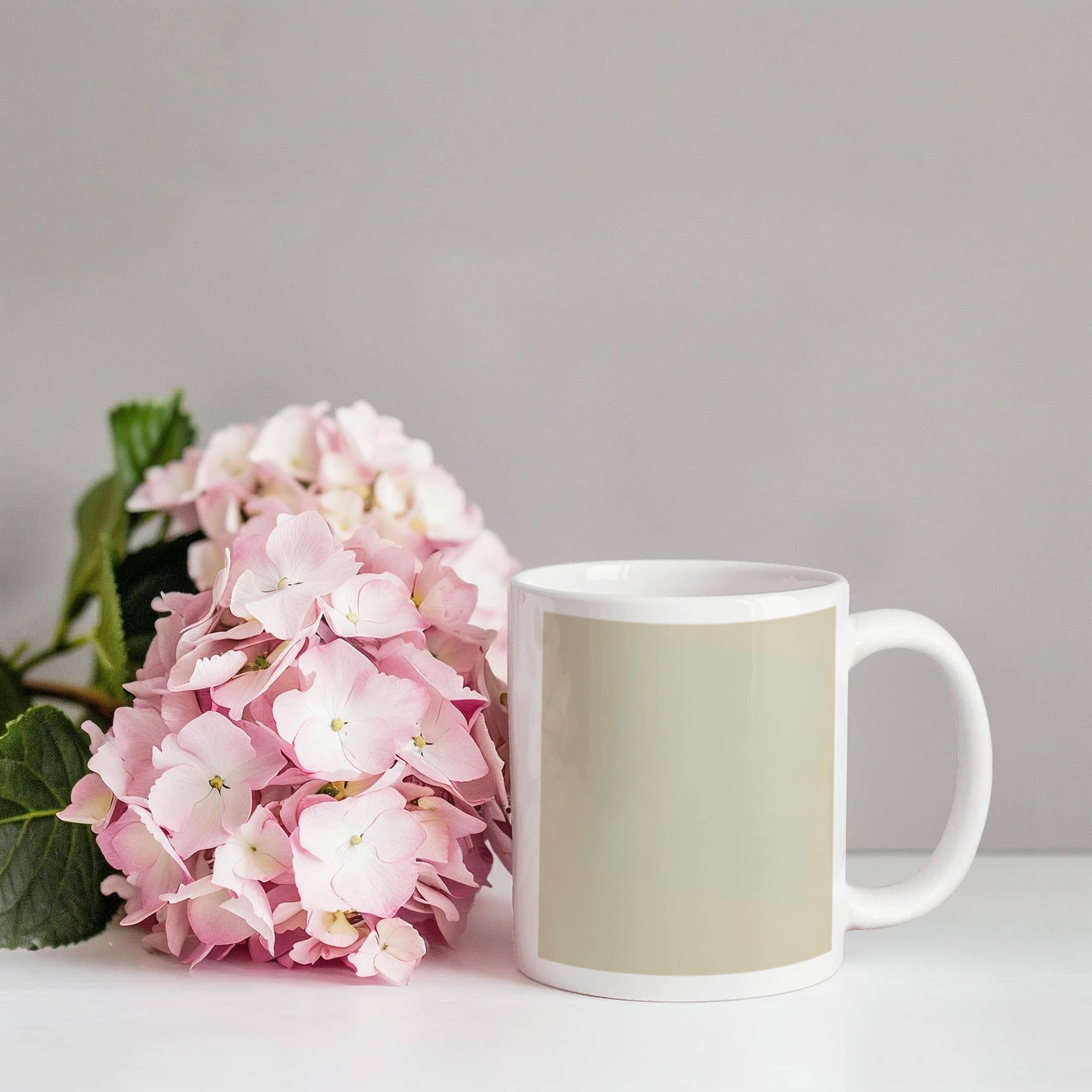 Suprematist Composition: White on White (1918) on a white mug