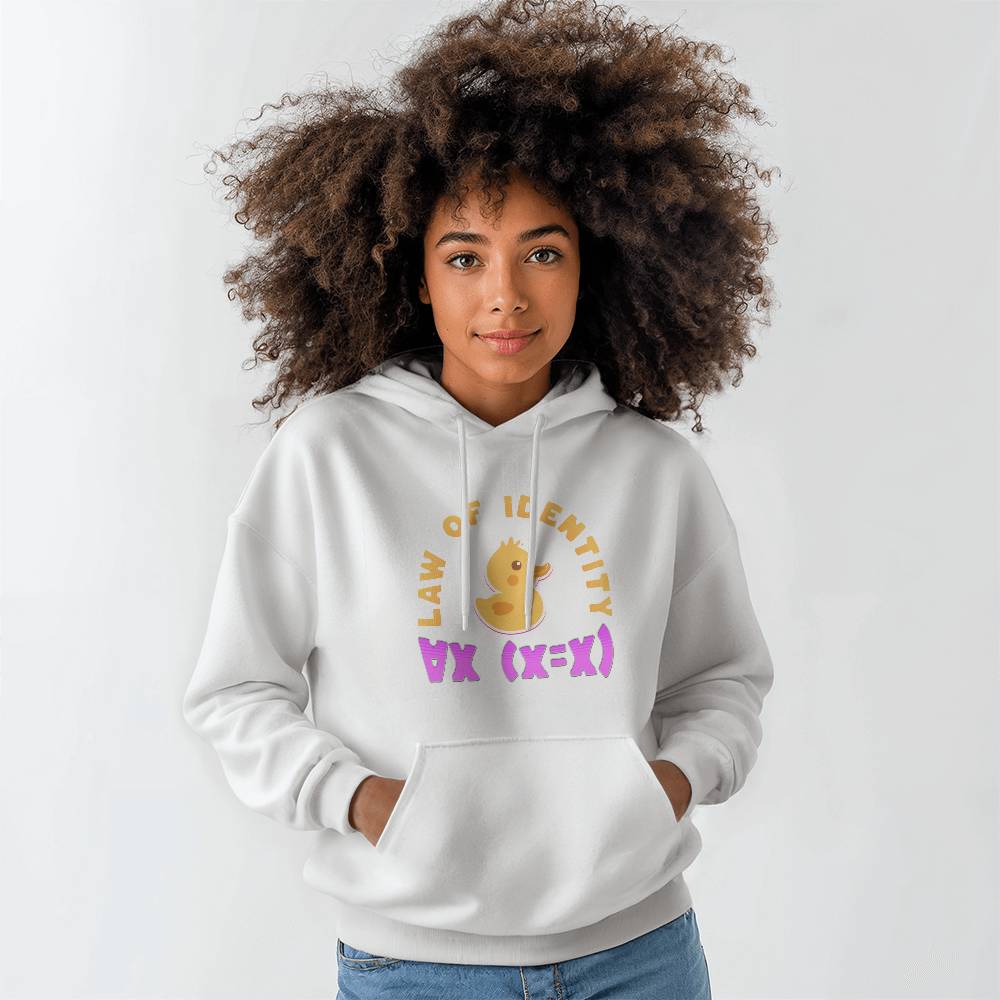 Law of Identity Duckie on a hoodie