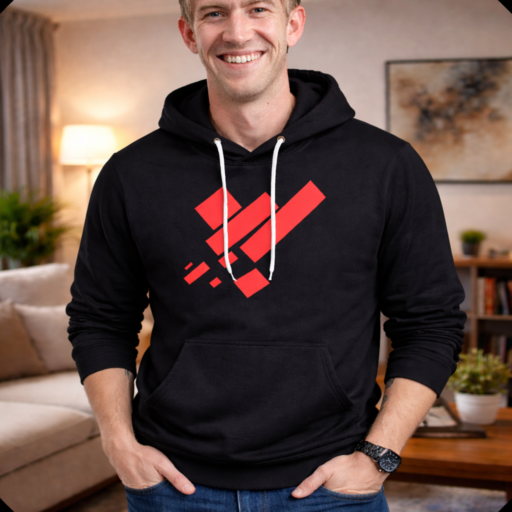 Suprematist Painting: Eight Red Rectangles (1915) on a hoodie