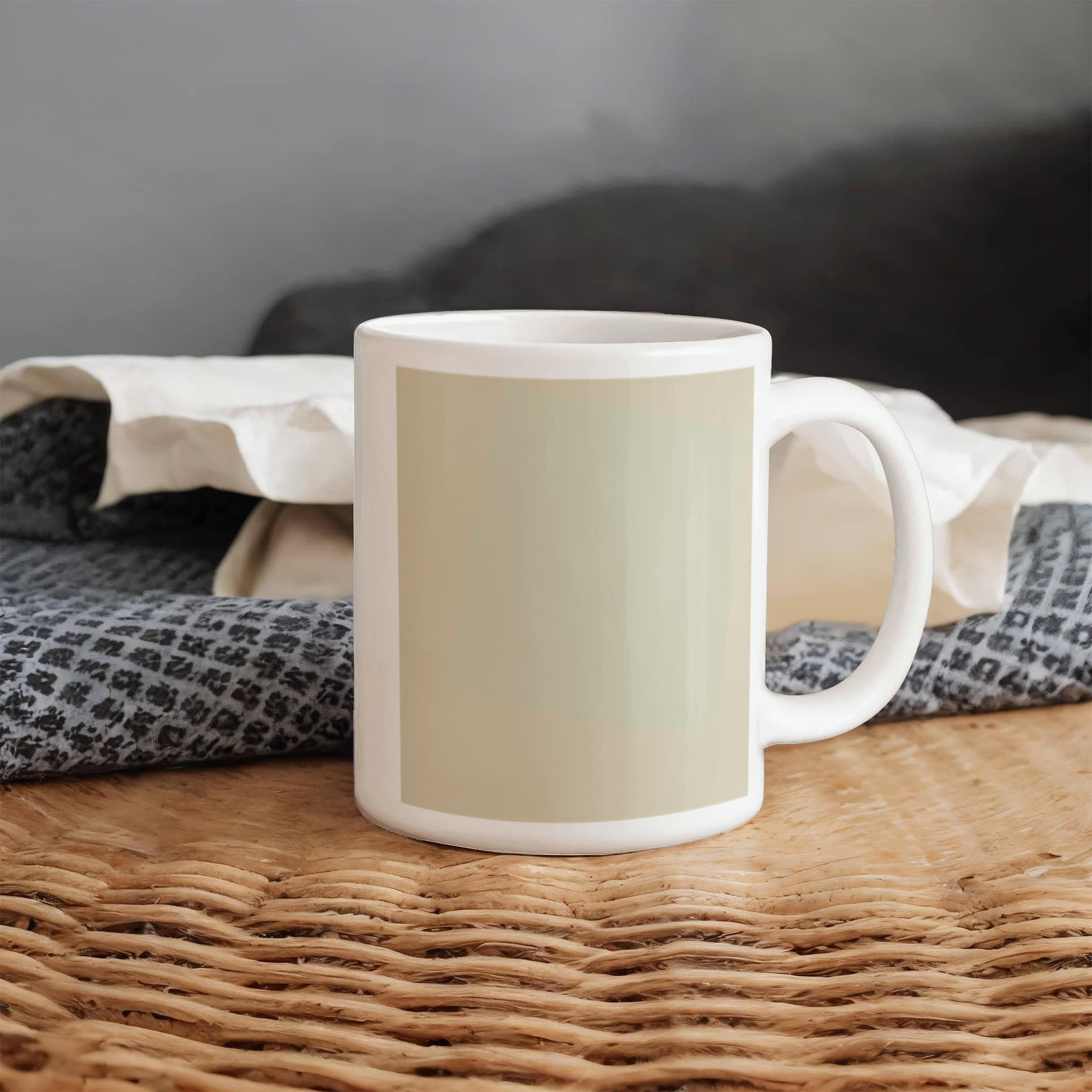 Suprematist Composition: White on White (1918) on a white mug