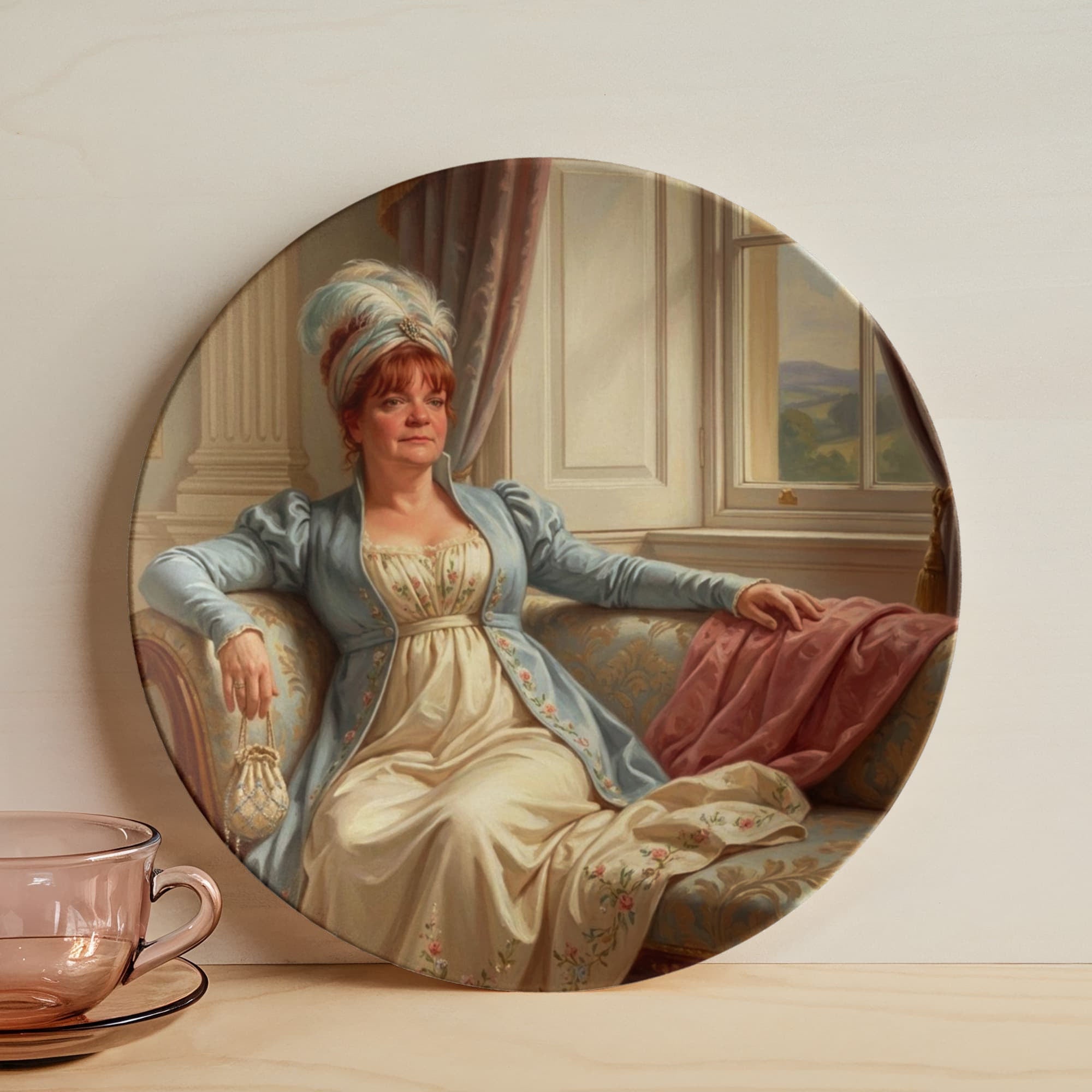 Regency Era Portrait in Ladies' Attire - 10” Plate
