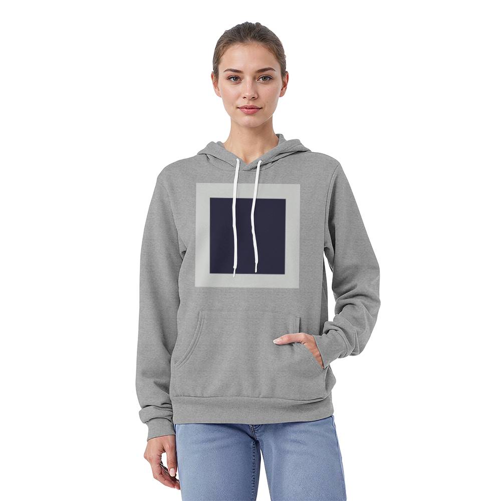 Black Suprematic Square (1915) on a hoodie