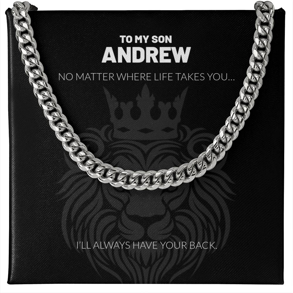 Personalized Graduation Necklace for Son – Cuban Link Gift