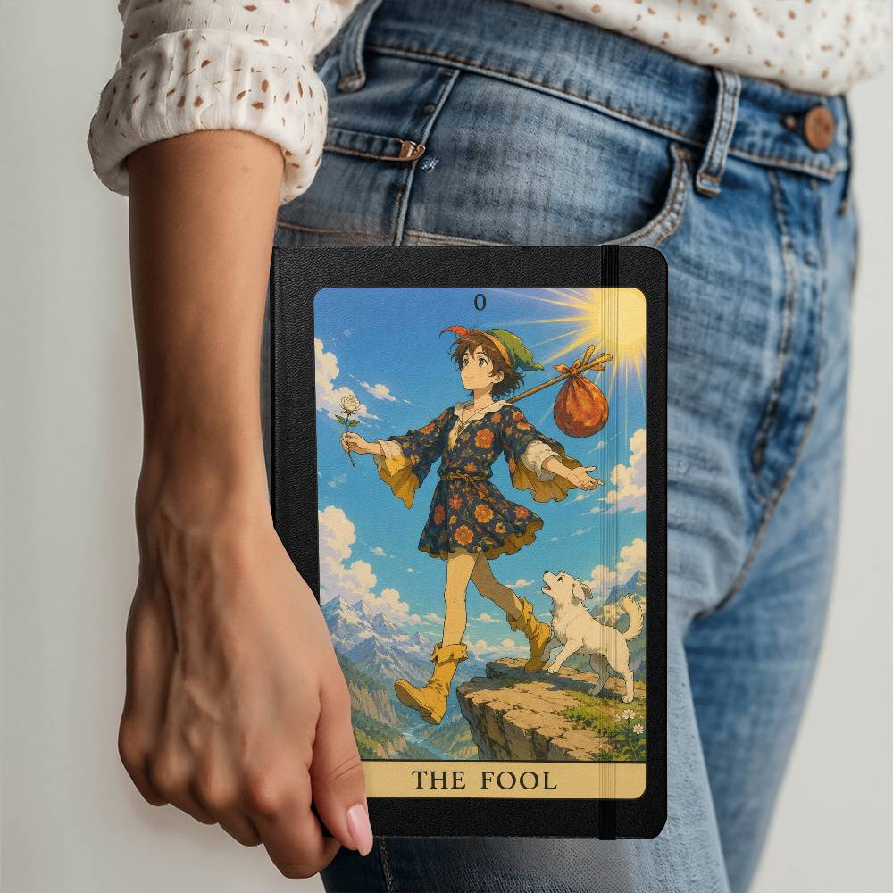 The Fool Tarot Journal – Hardcover Lined Notebook for New Beginnings, Creativity & Daily Reflection
