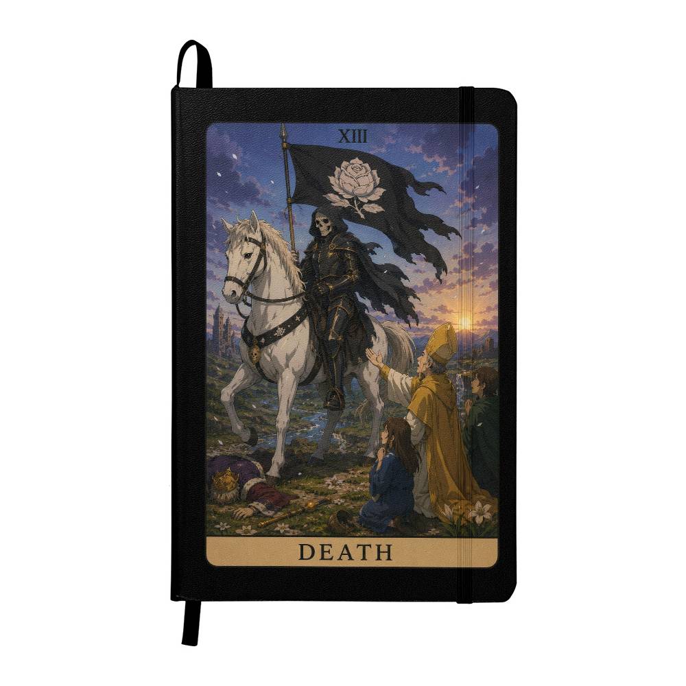 Death Tarot Journal – Hardcover Lined Notebook for Transformation, Shadow Work & New Beginnings