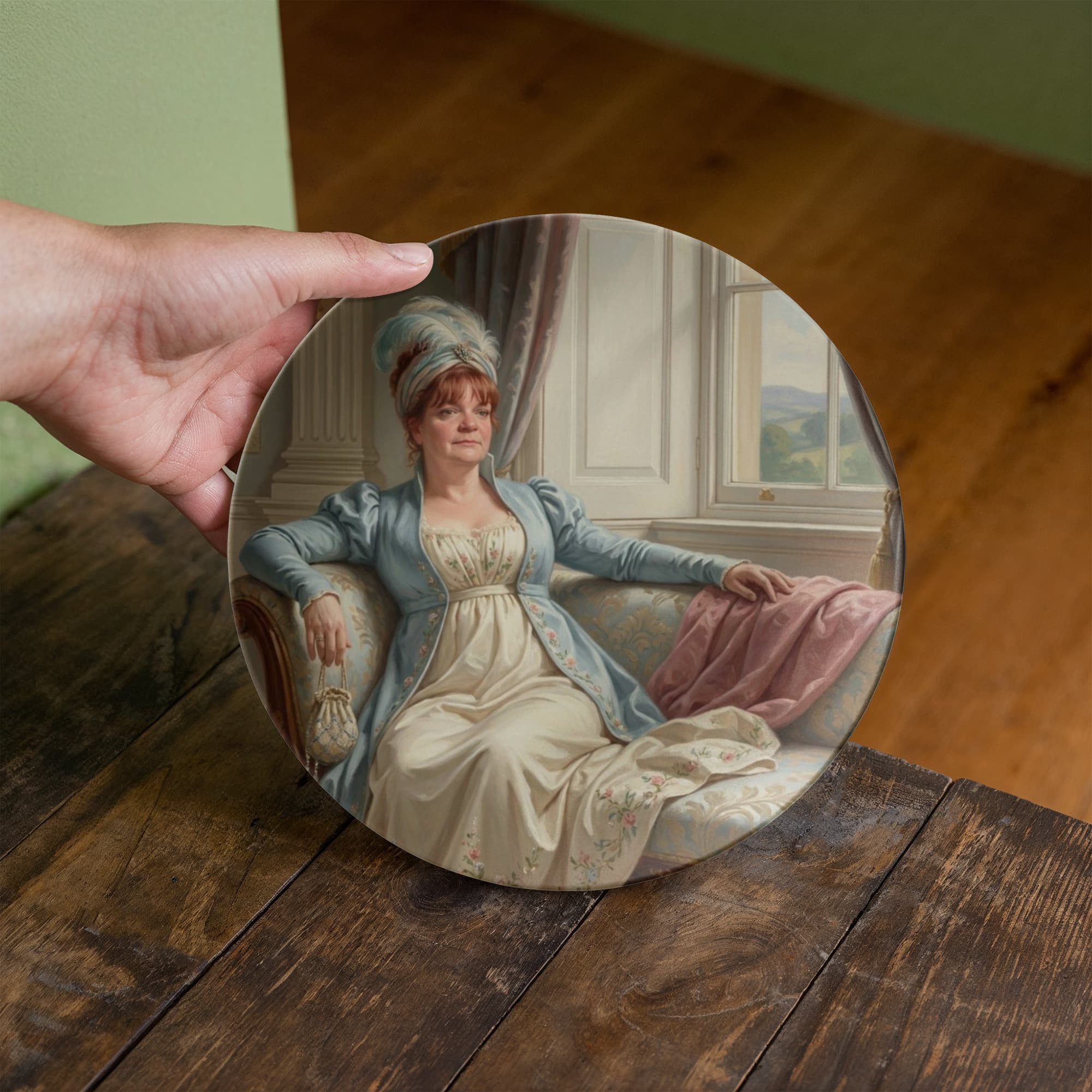 Regency Era Portrait in Ladies' Attire - 10” Plate