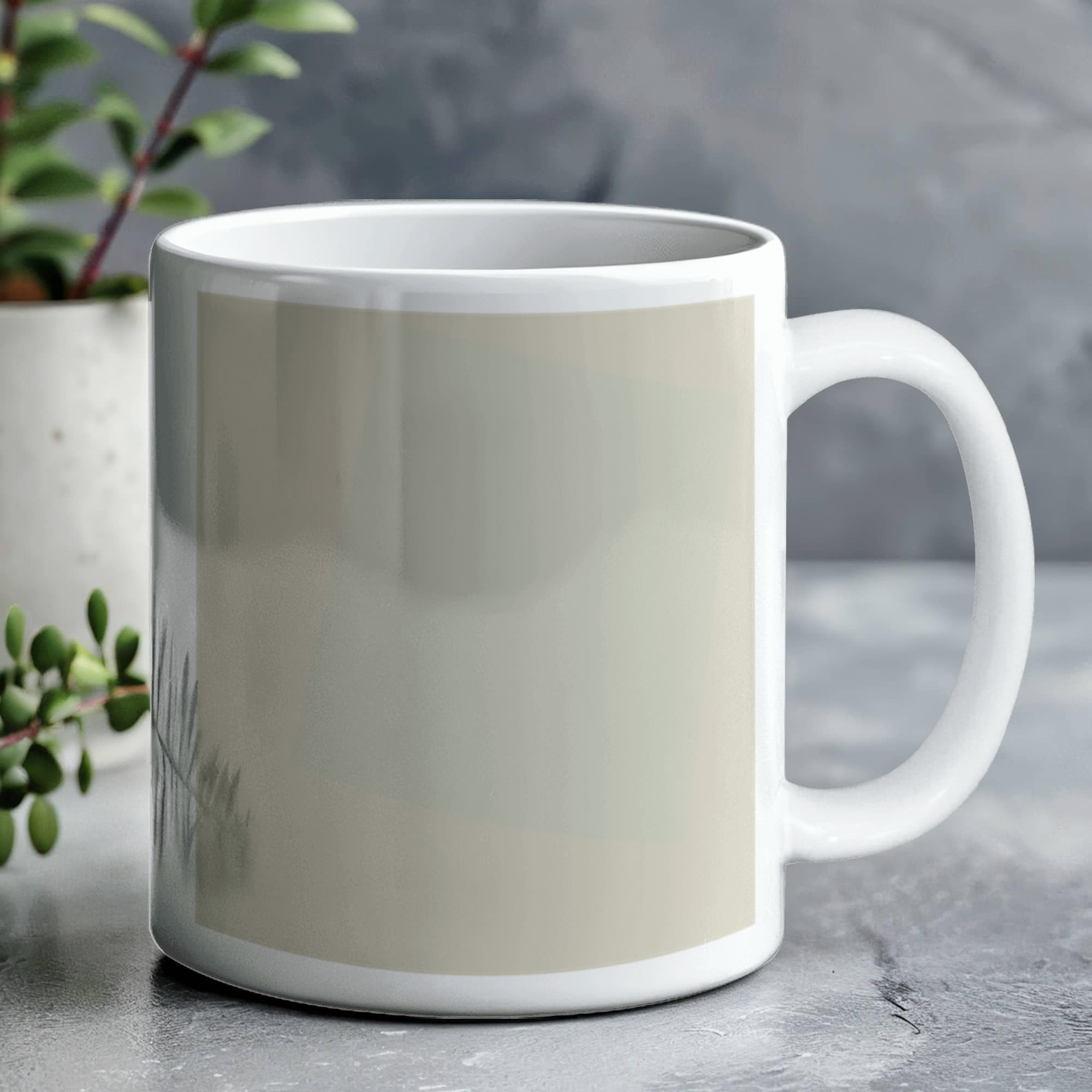 Suprematist Composition: White on White (1918) on a white mug