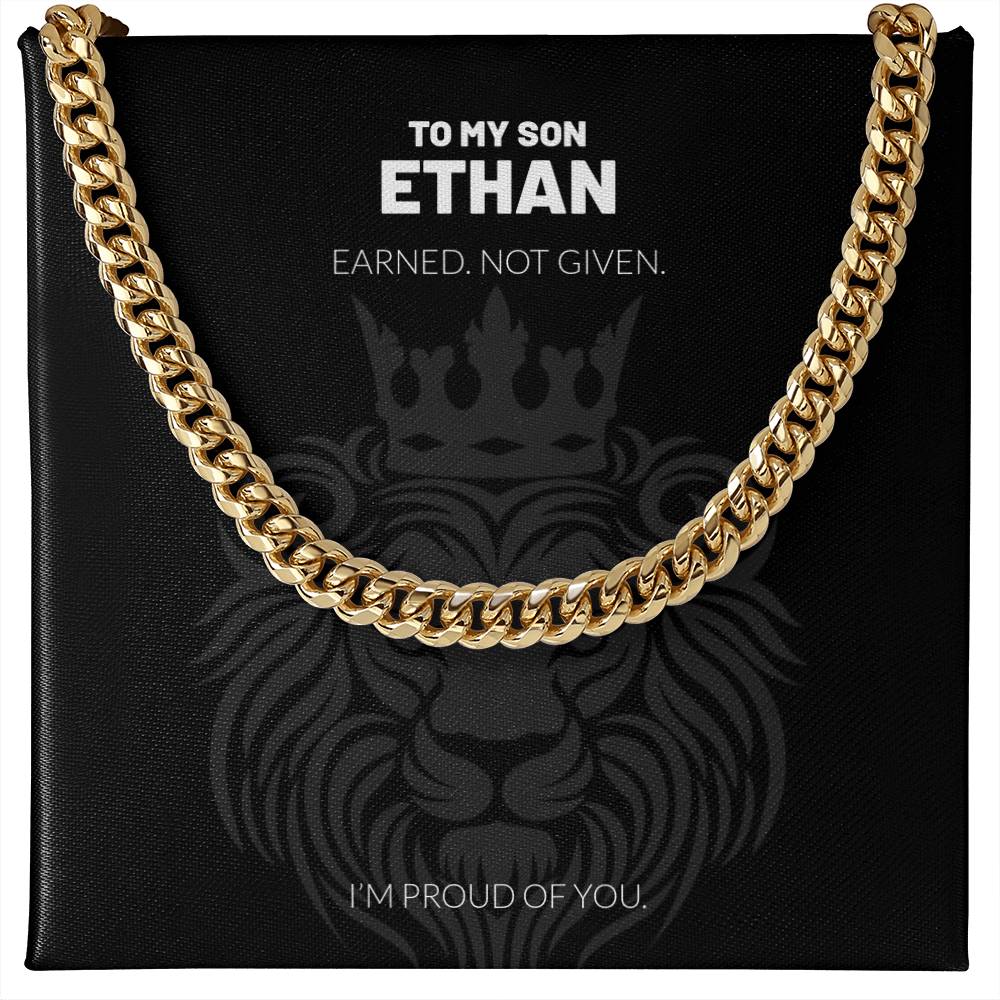 Personalized Graduation Necklace for Son – Cuban Link Gift