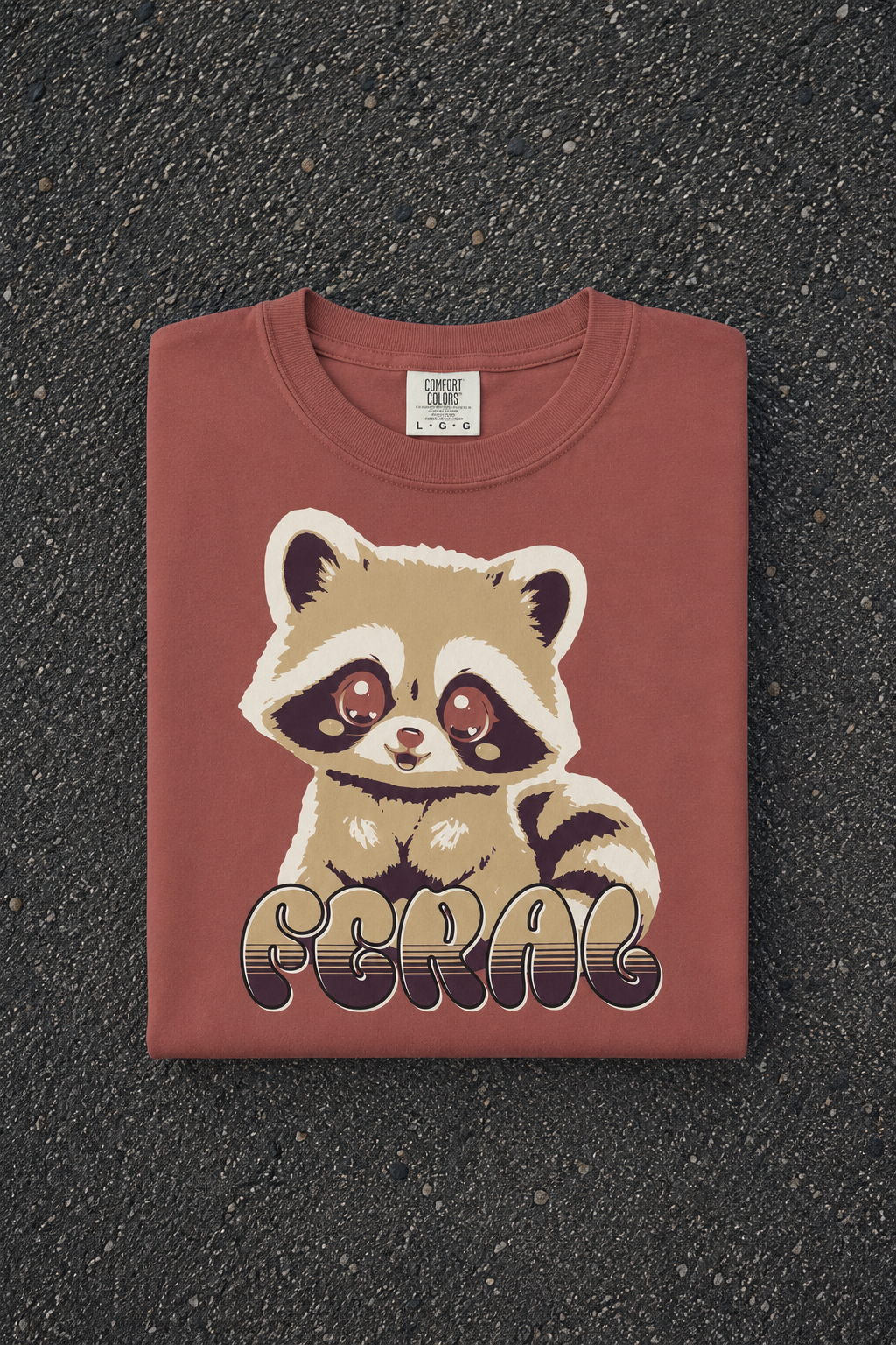 Feral Raccoon Shirt - Cumin