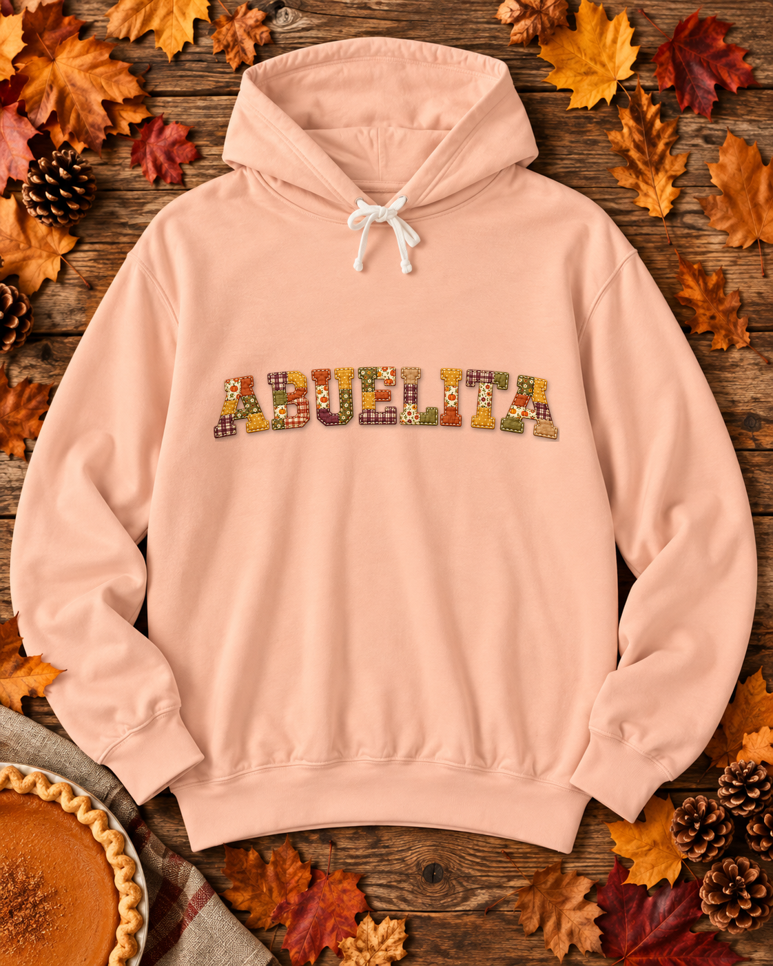 Personalized Abuela Hoodie | Oma, Nonna, Yaya & More | Patchwork Sweatshirt