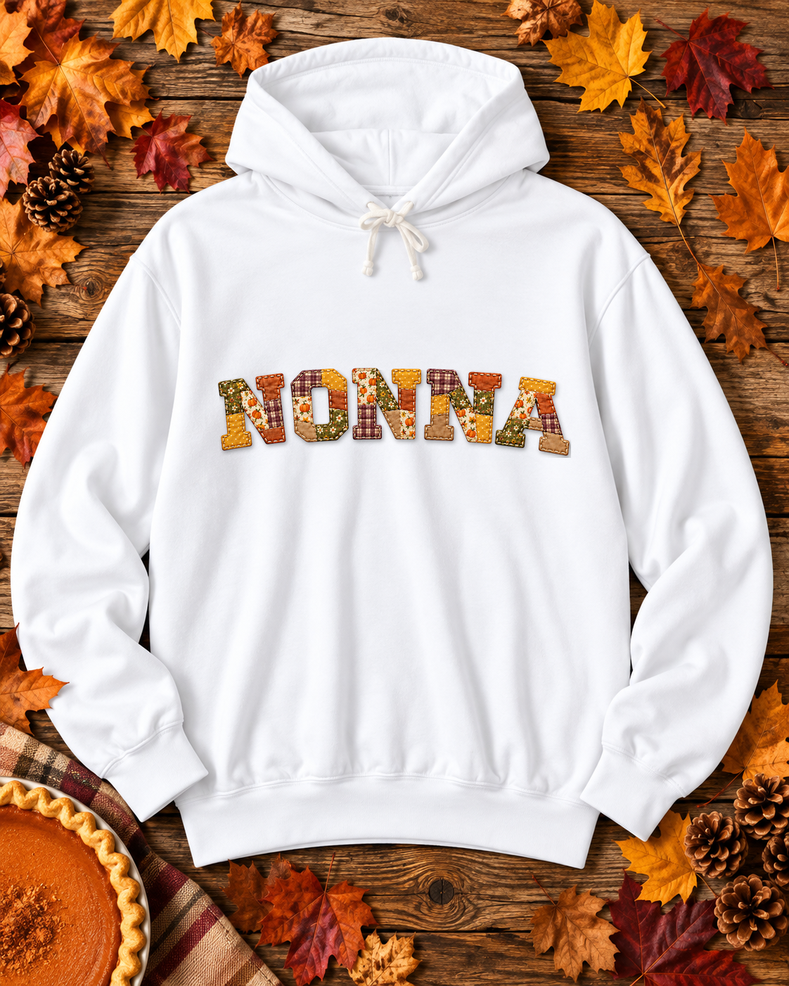 Personalized Abuela Hoodie | Oma, Nonna, Yaya & More | Patchwork Sweatshirt