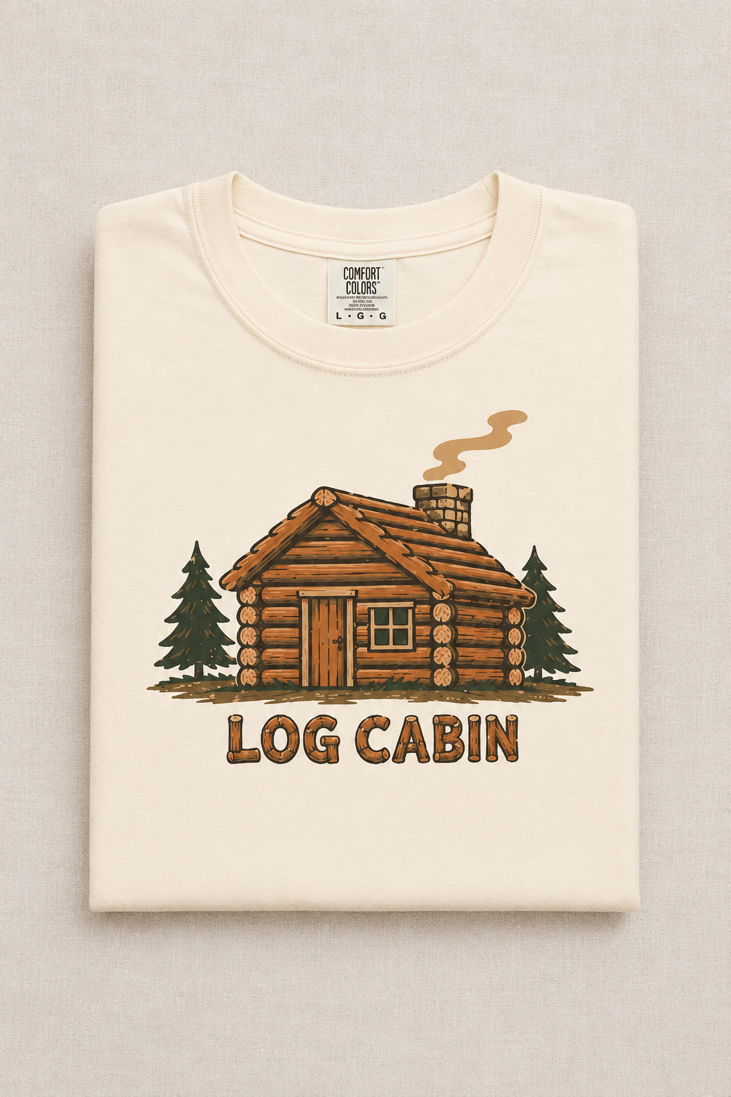Log Cabin Tee — Garment-Dyed Unisex T-Shirt