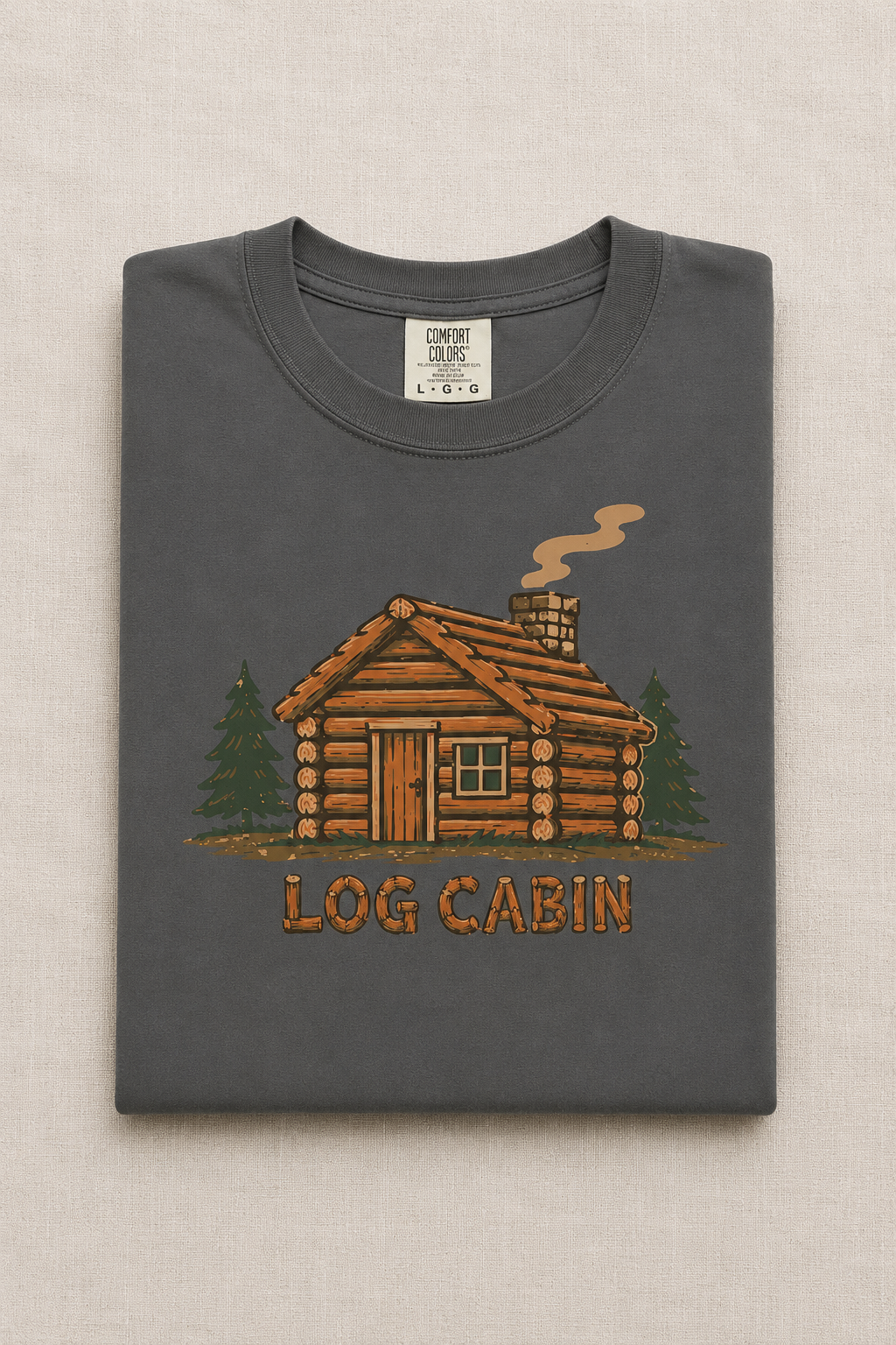 Log Cabin Tee — Garment-Dyed Unisex T-Shirt