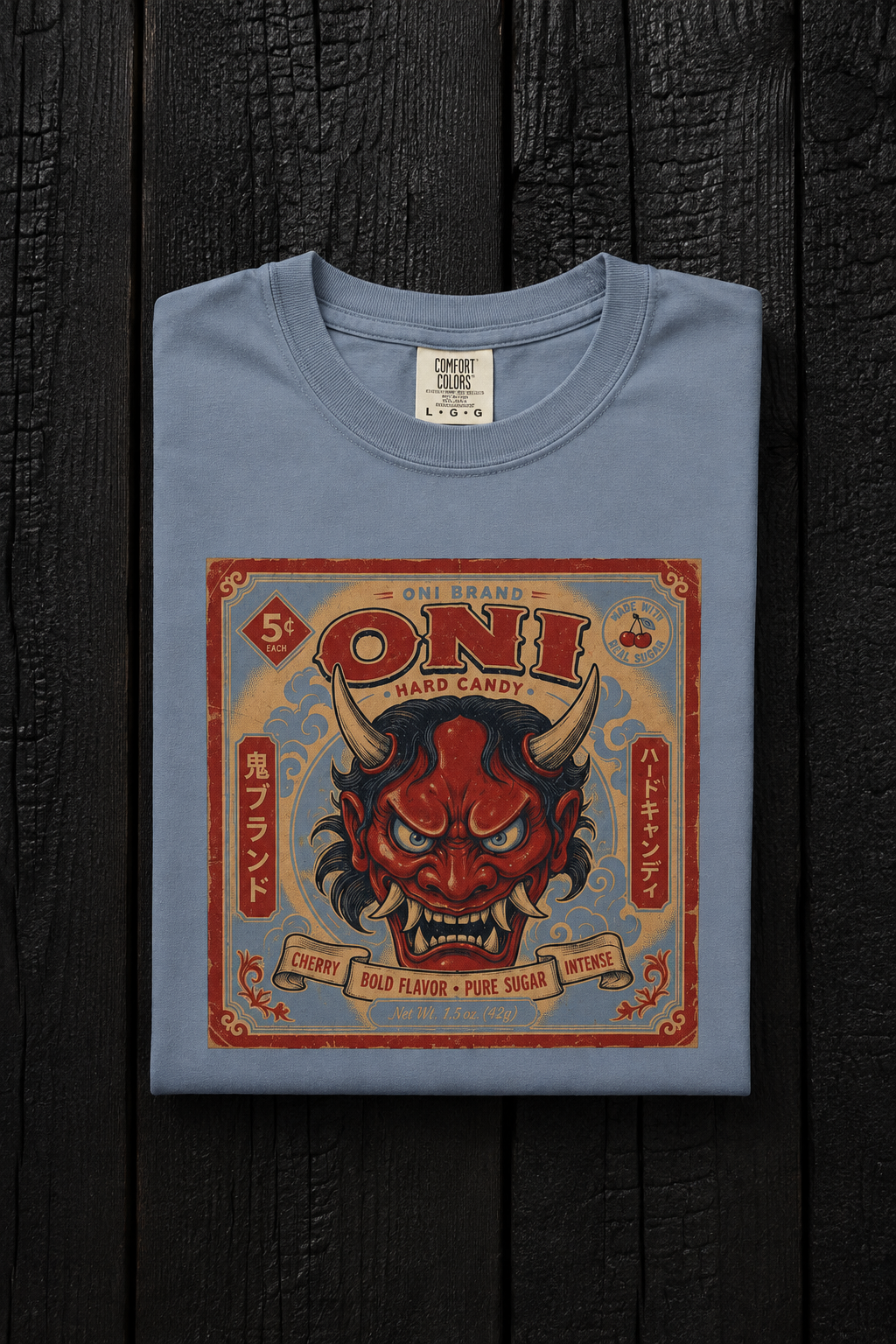Oni Hard Candy Devil Mask Tee - Blue Jean