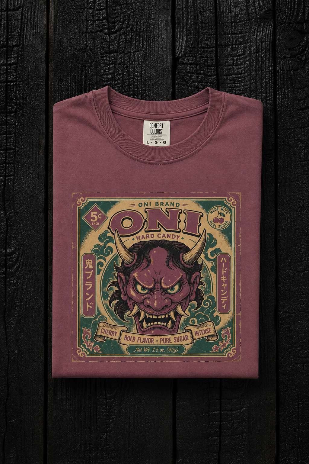 Oni Hard Candy Devil Mask Tee - Brick