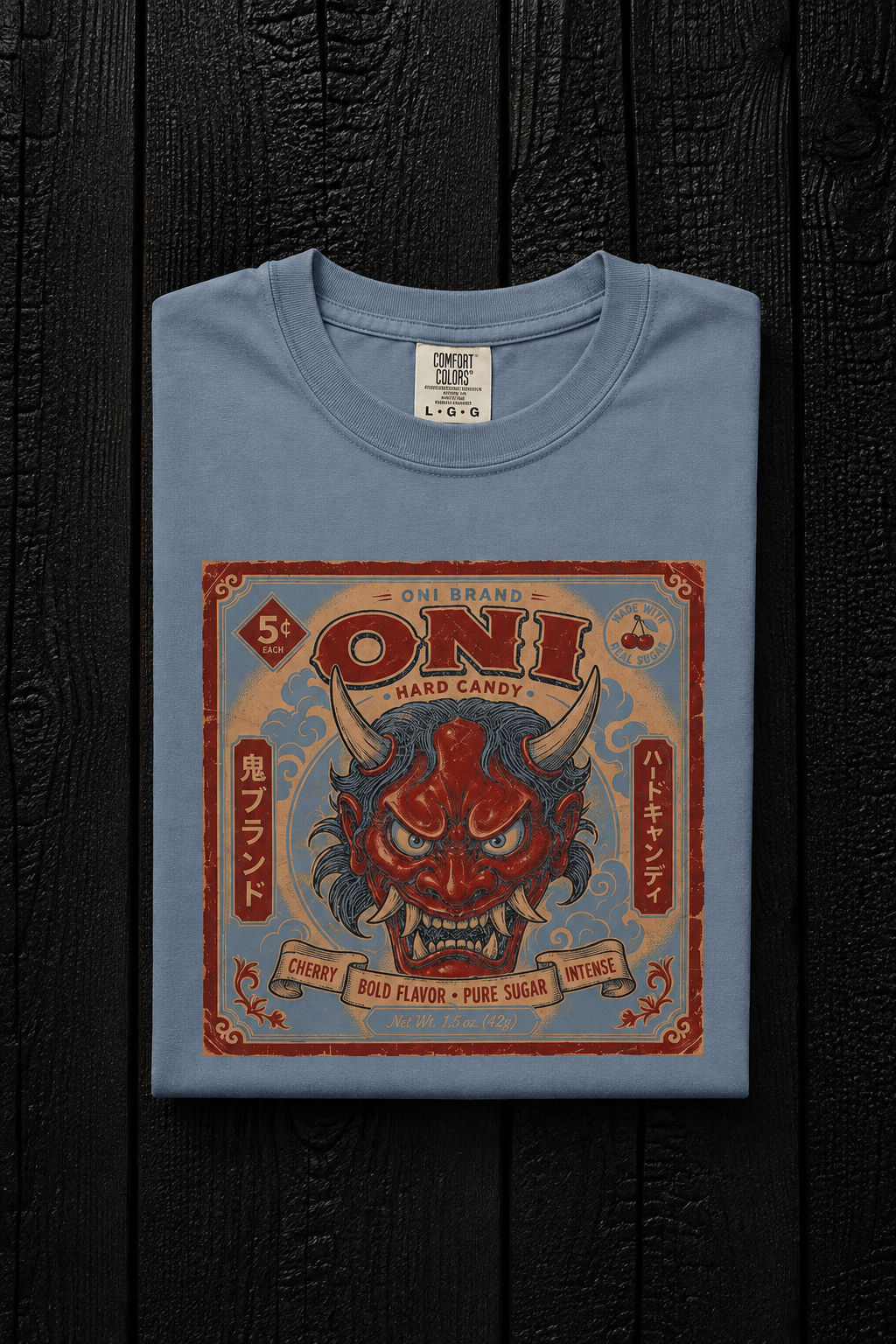 Oni Hard Candy Devil Mask Tee - Ice Blue