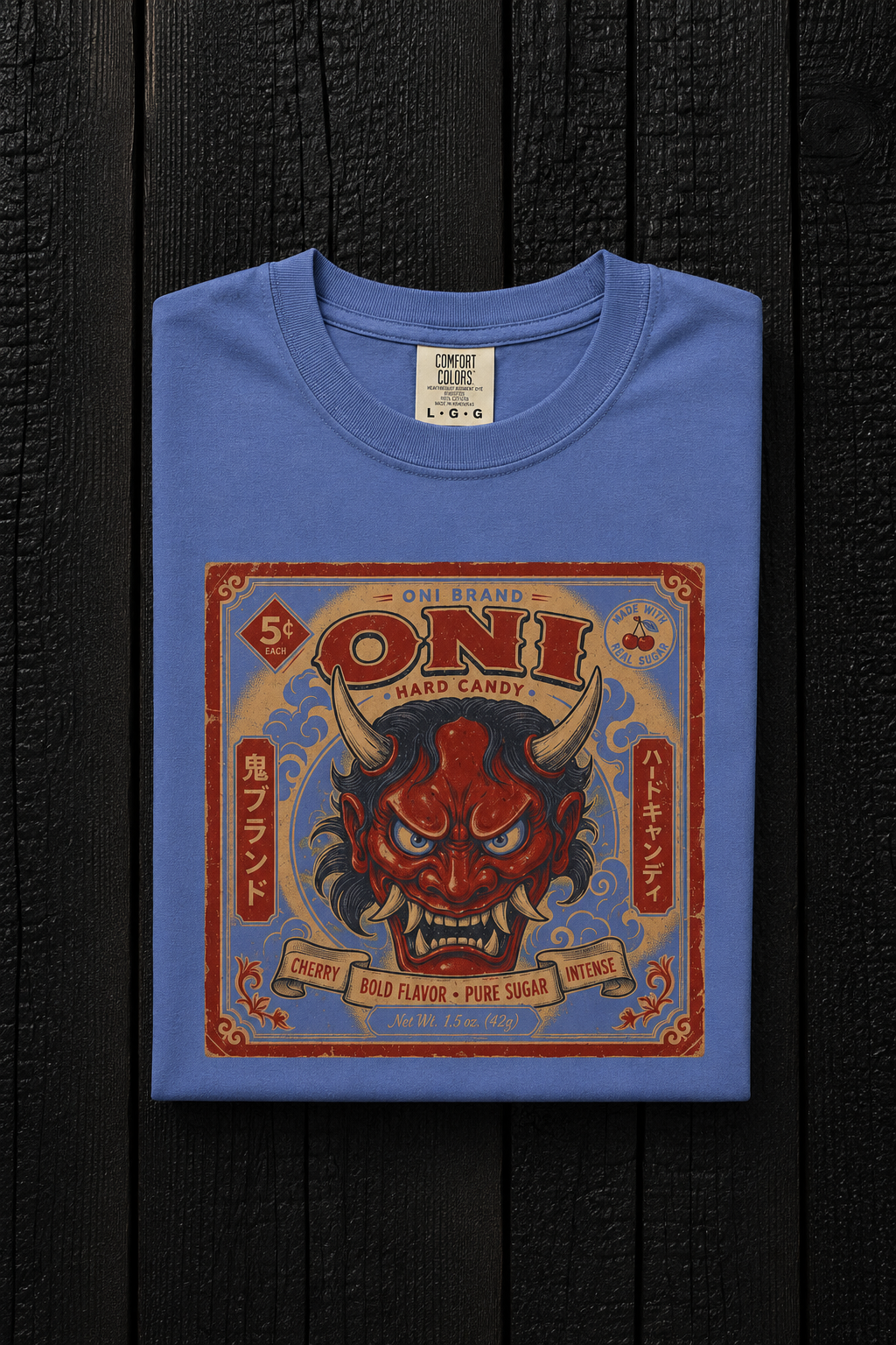 Oni Hard Candy Devil Mask Tee - Mystic Blue