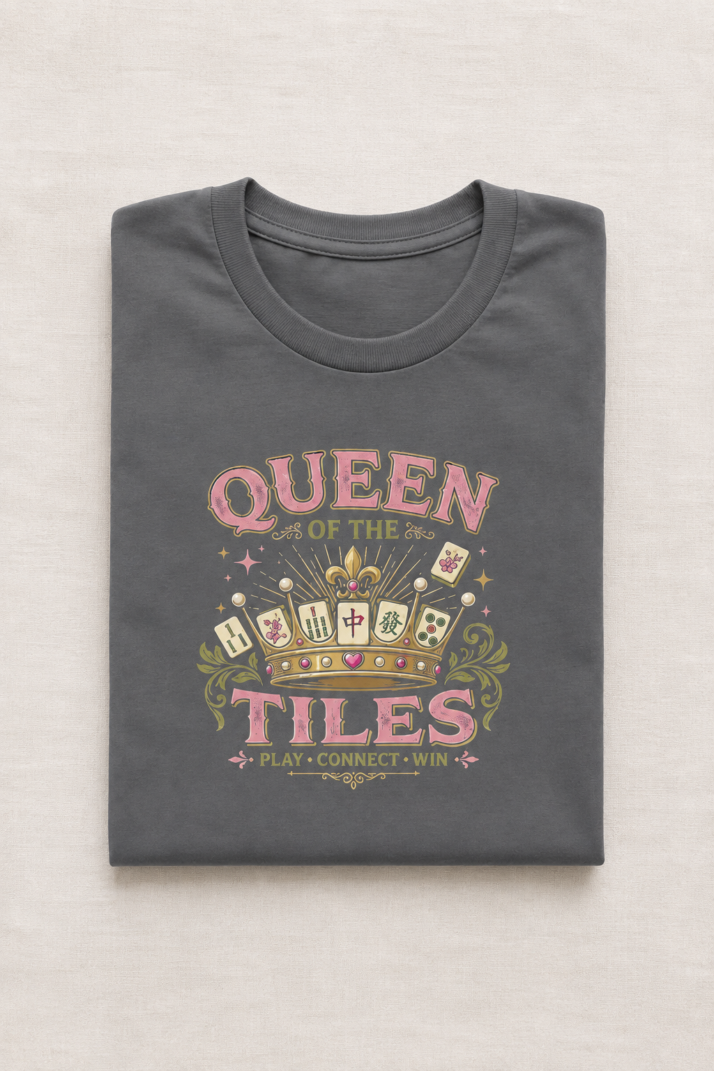 Queen of the Tiles T-Shirt - Asphalt