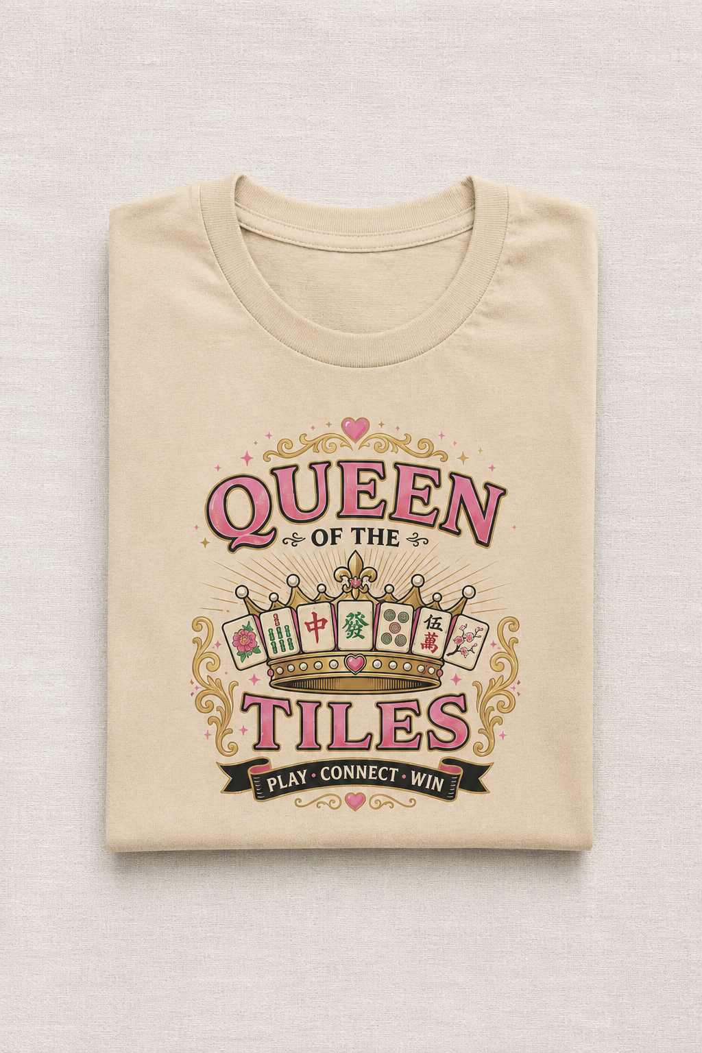 Queen of the Tiles T-Shirt - Soft Cream