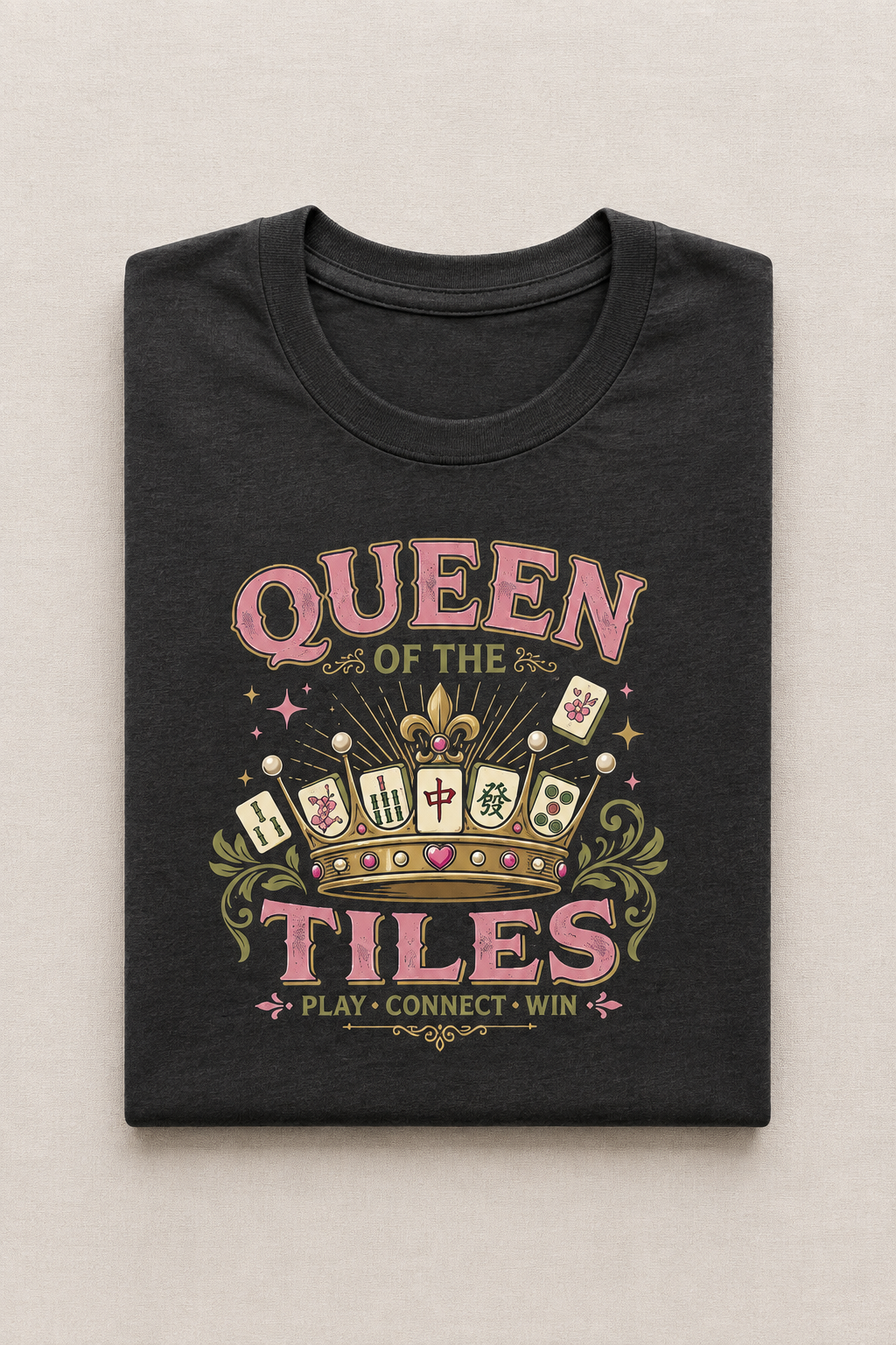 Queen of the Tiles T-Shirt - Dark Grey Heather
