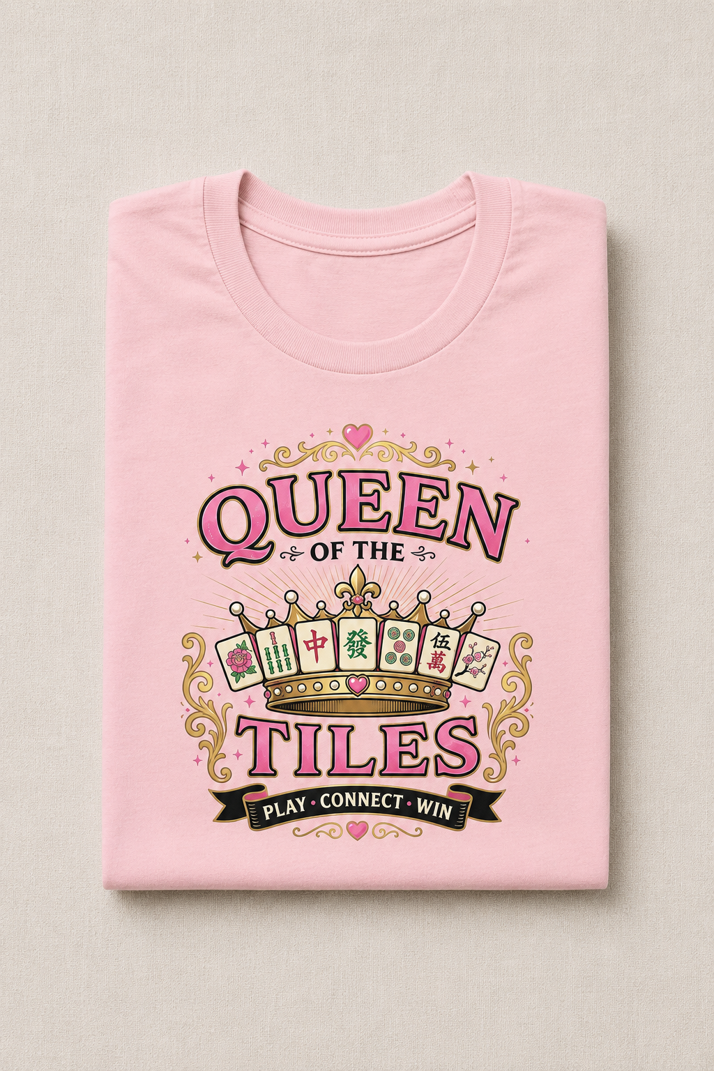 Queen of the Tiles T-Shirt - Pink
