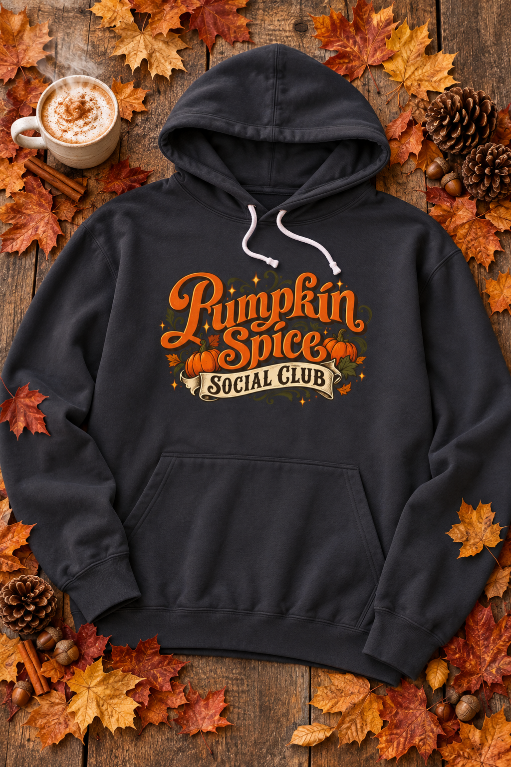 Pumpkin Spice Social Club Hoodie — Cozy Fall Unisex Sweatshirt