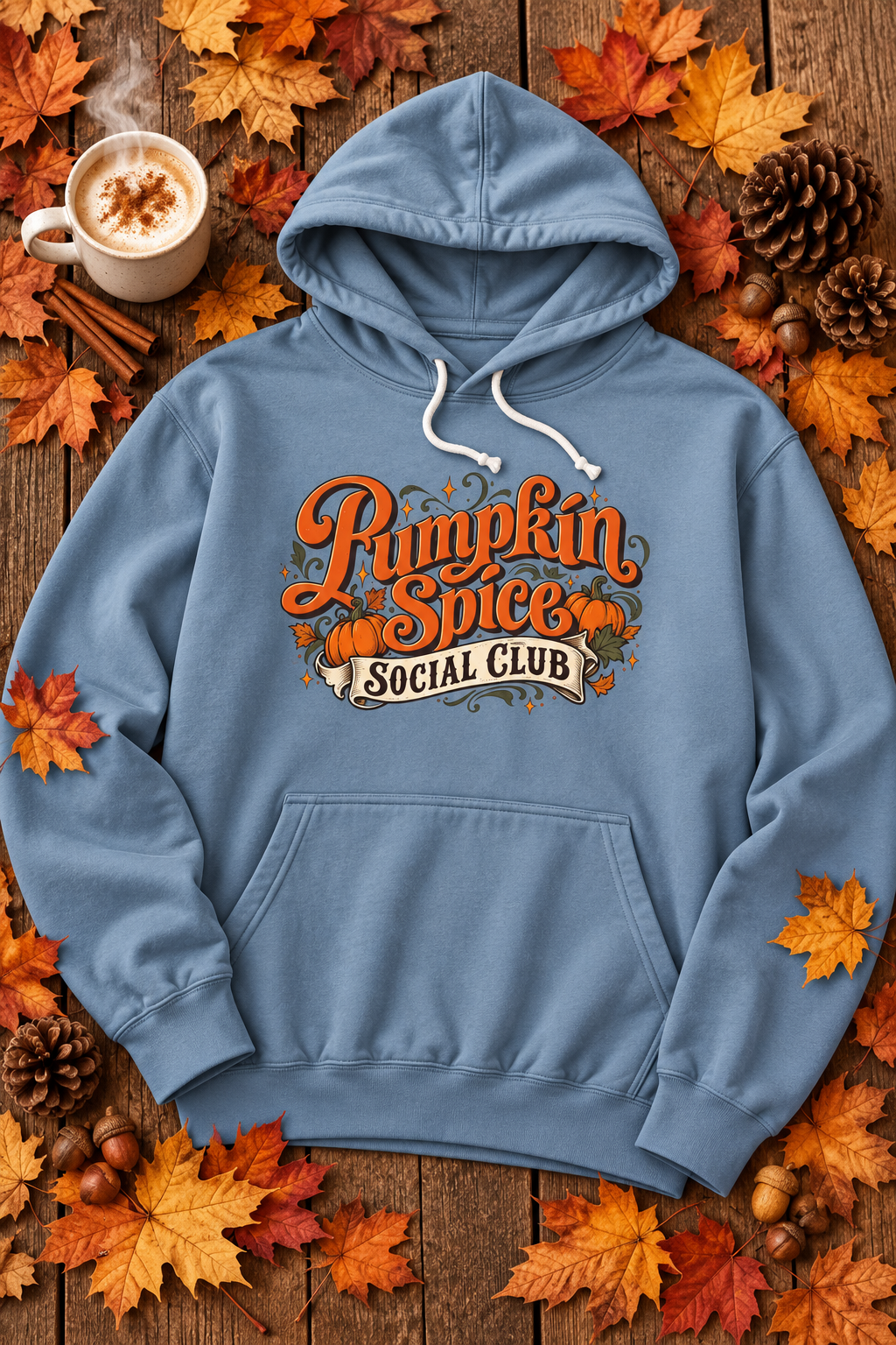 Pumpkin Spice Social Club Hoodie — Cozy Fall Unisex Sweatshirt