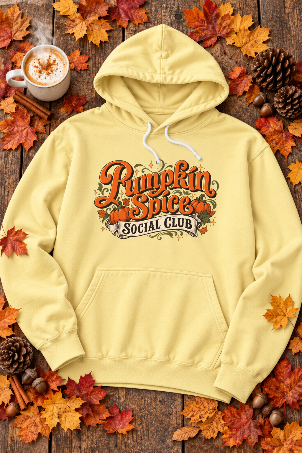 Pumpkin Spice Social Club Hoodie — Cozy Fall Unisex Sweatshirt