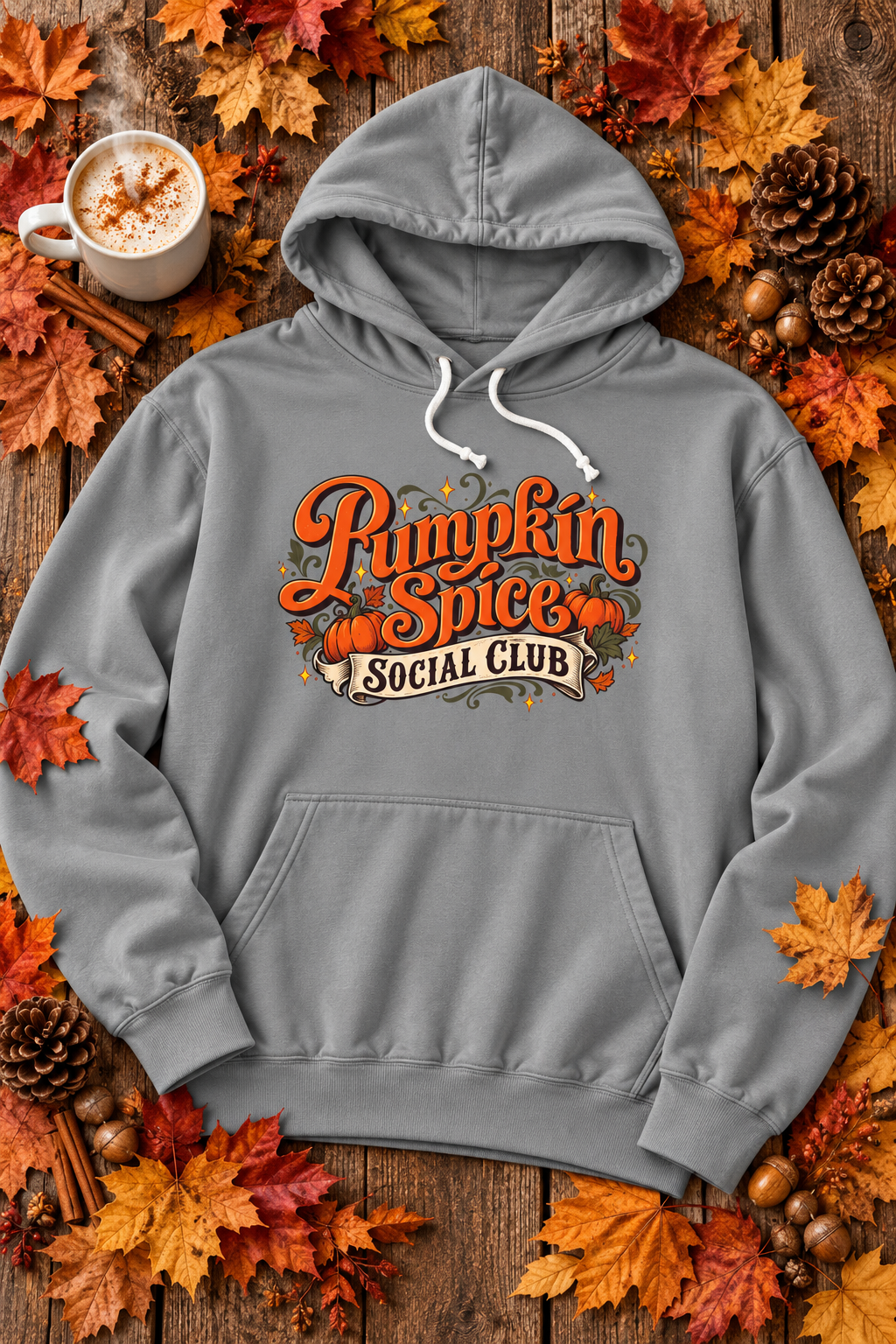 Pumpkin Spice Social Club Hoodie — Cozy Fall Unisex Sweatshirt
