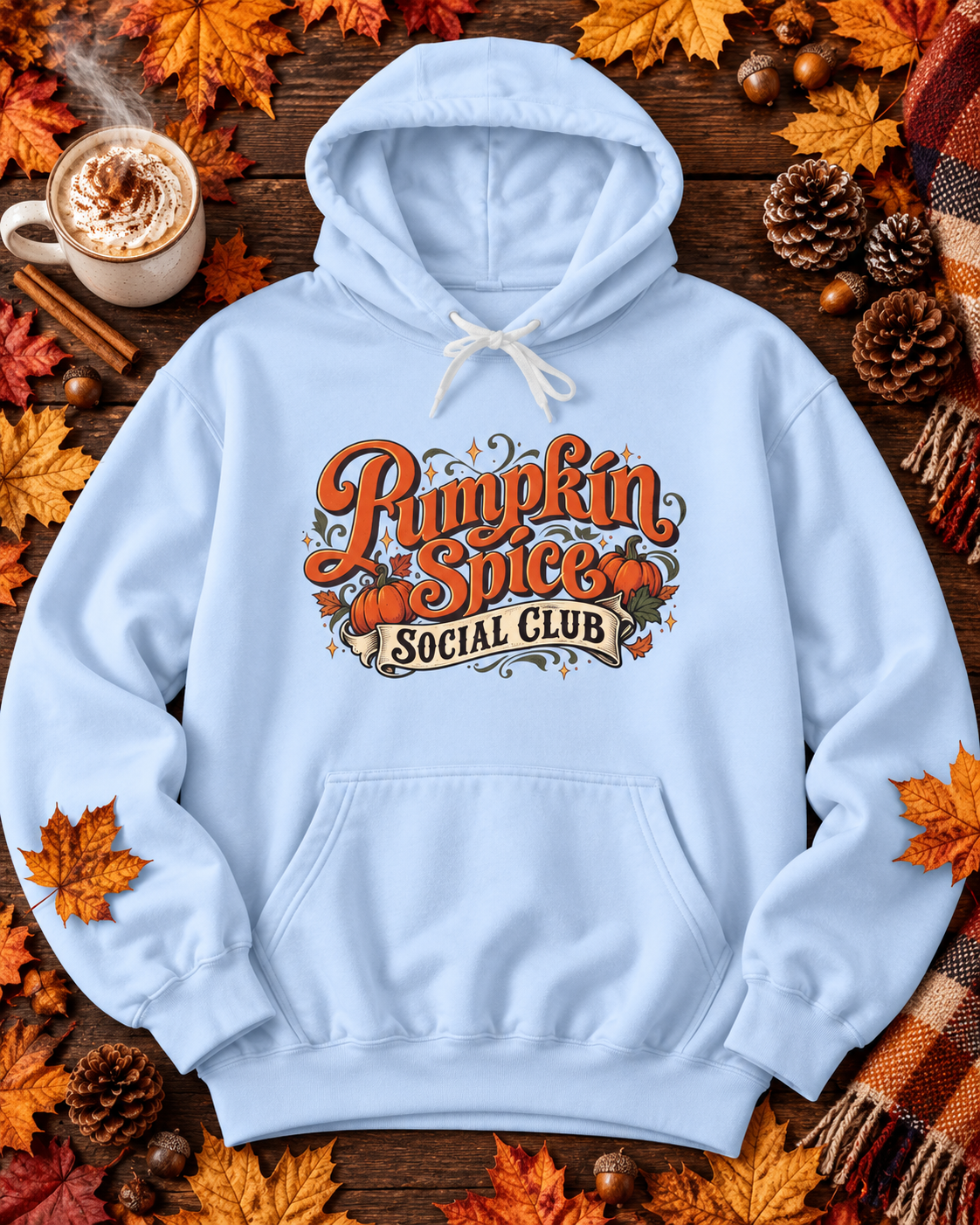 Pumpkin Spice Social Club Hoodie — Cozy Fall Unisex Sweatshirt