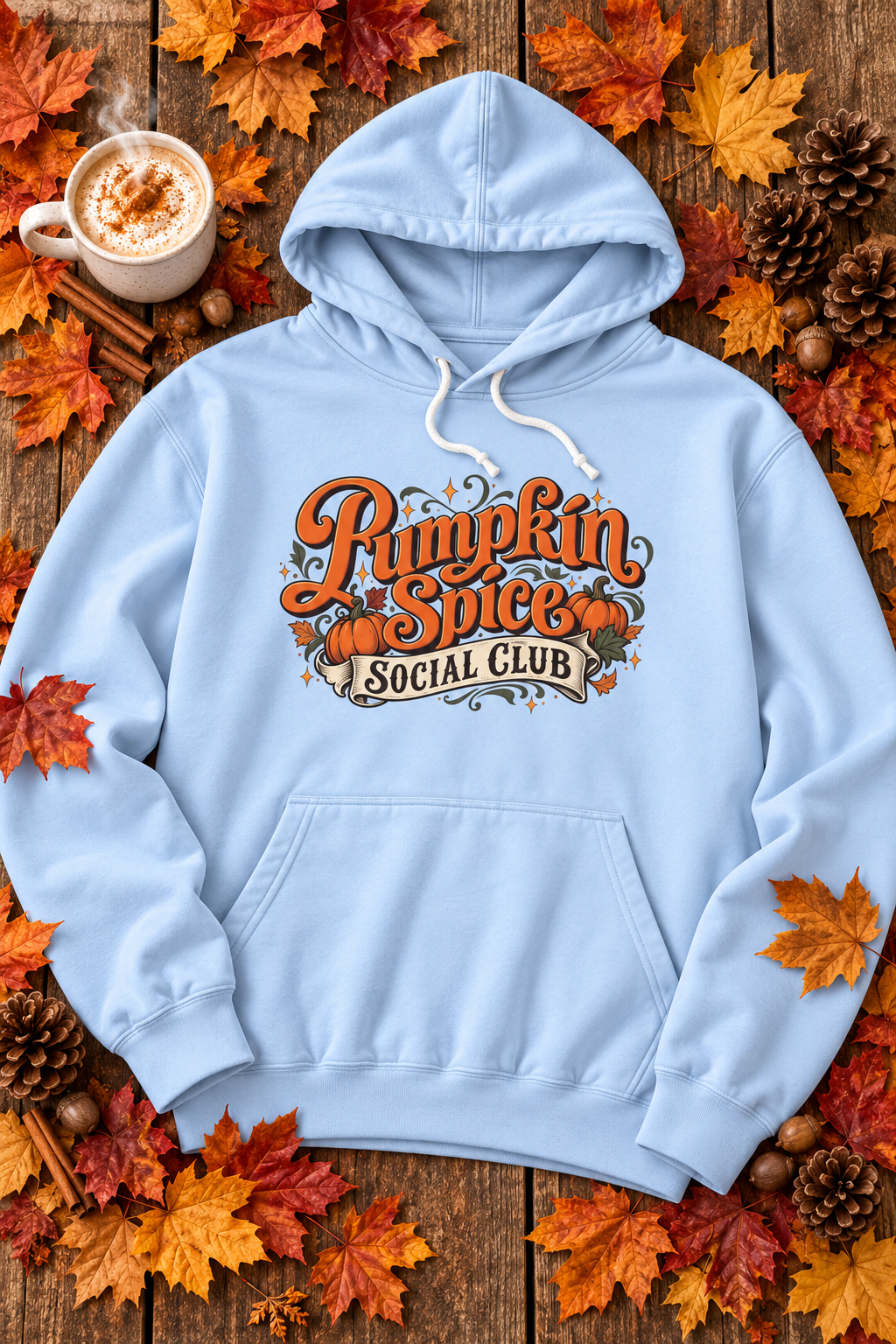Pumpkin Spice Social Club Hoodie — Cozy Fall Unisex Sweatshirt