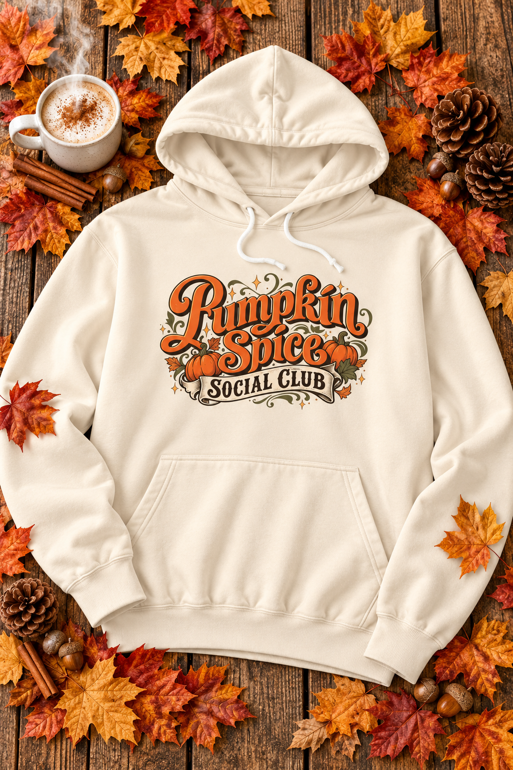 Pumpkin Spice Social Club Hoodie — Cozy Fall Unisex Sweatshirt