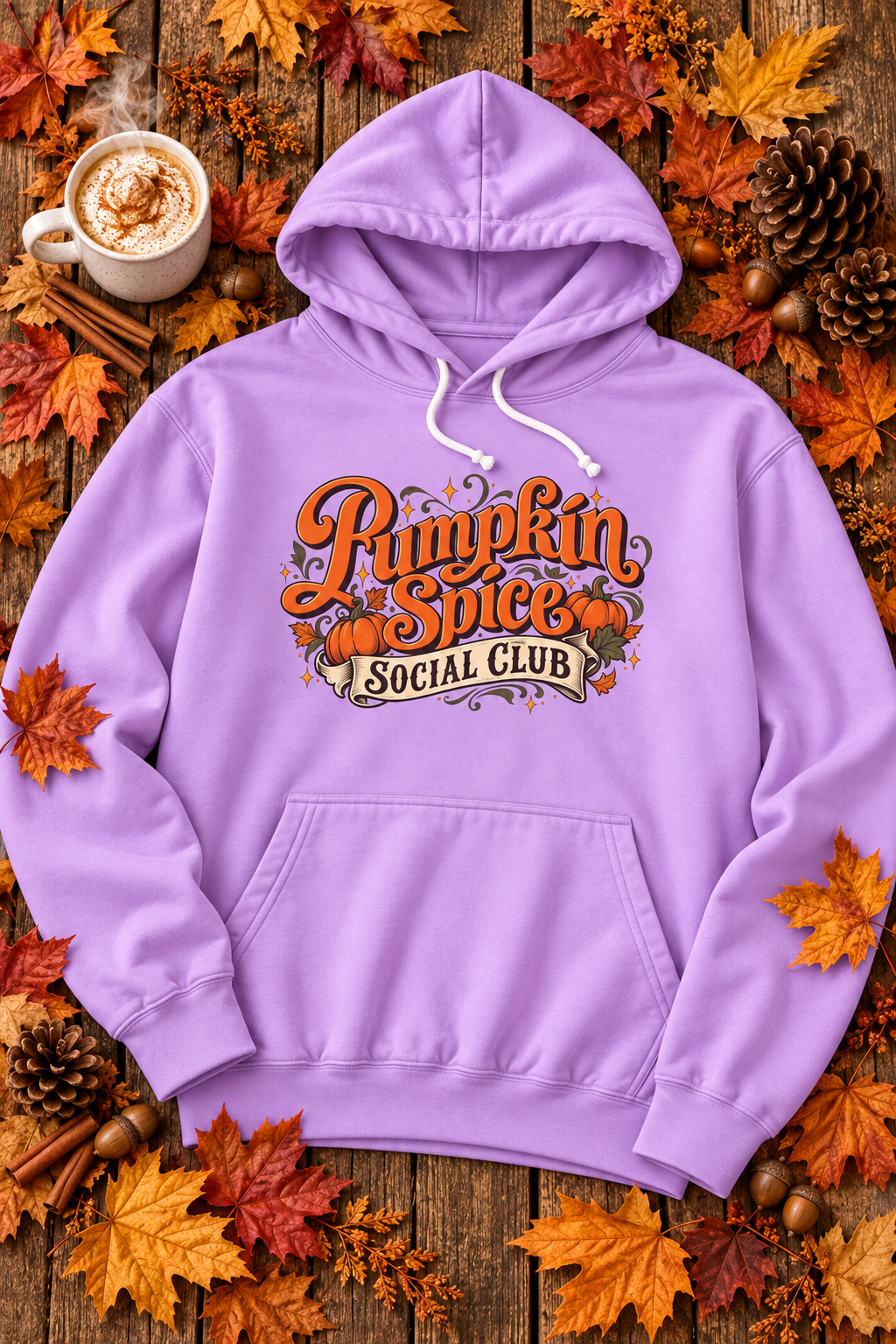 Pumpkin Spice Social Club Hoodie — Cozy Fall Unisex Sweatshirt
