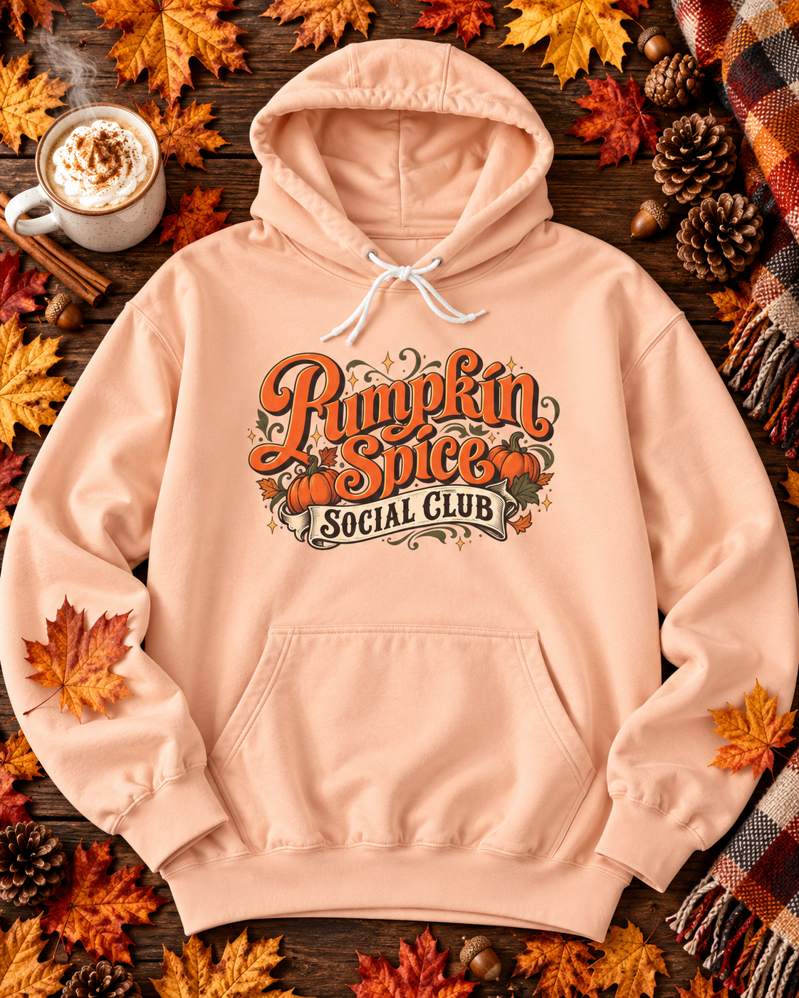 Pumpkin Spice Social Club Hoodie — Cozy Fall Unisex Sweatshirt