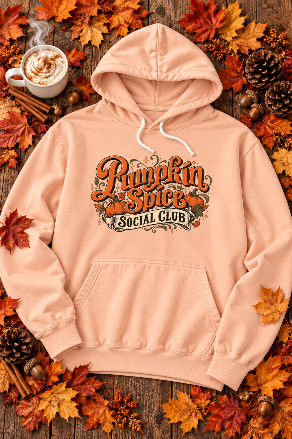 Pumpkin Spice Social Club Hoodie — Cozy Fall Unisex Sweatshirt
