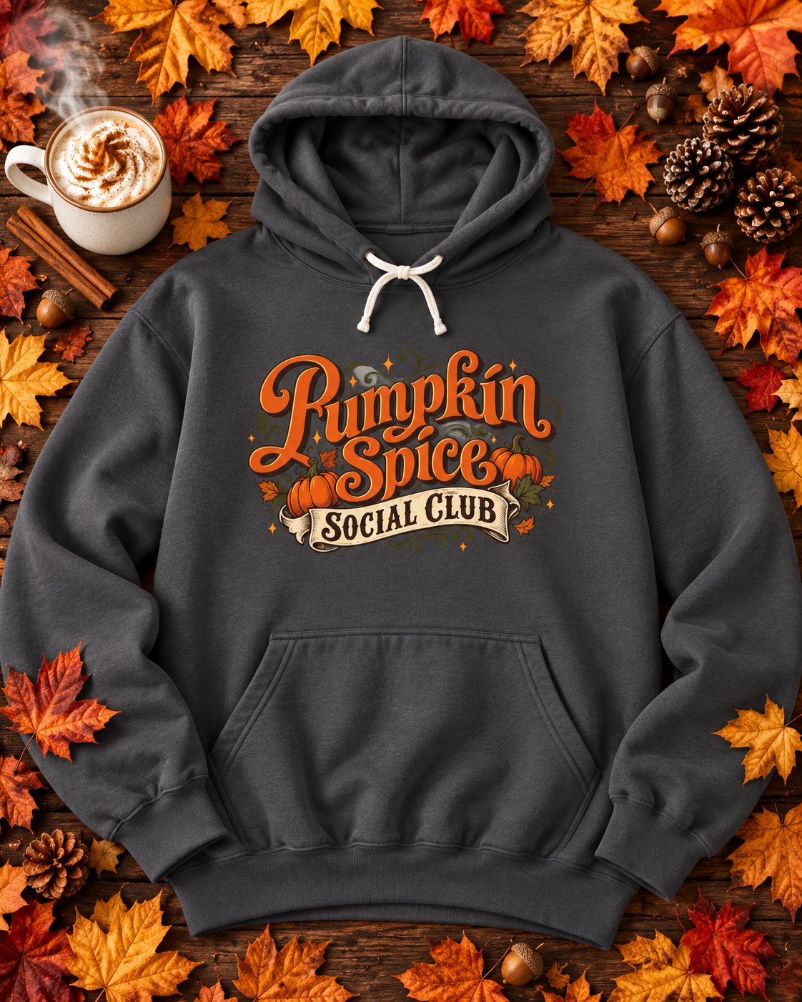Pumpkin Spice Social Club Hoodie — Cozy Fall Unisex Sweatshirt