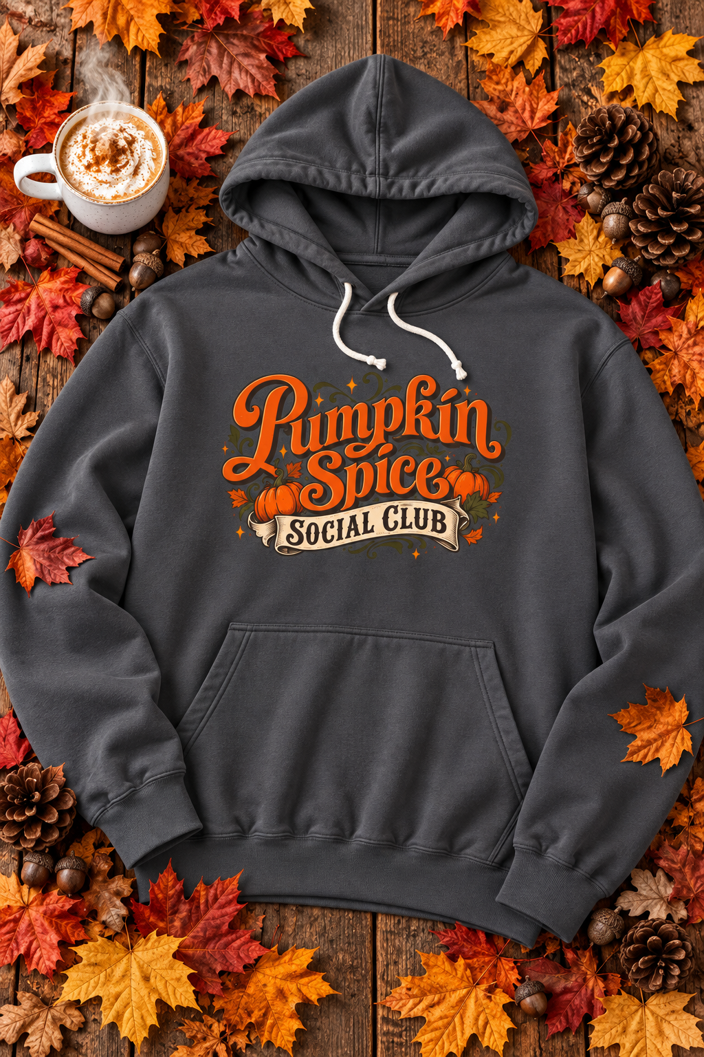 Pumpkin Spice Social Club Hoodie — Cozy Fall Unisex Sweatshirt